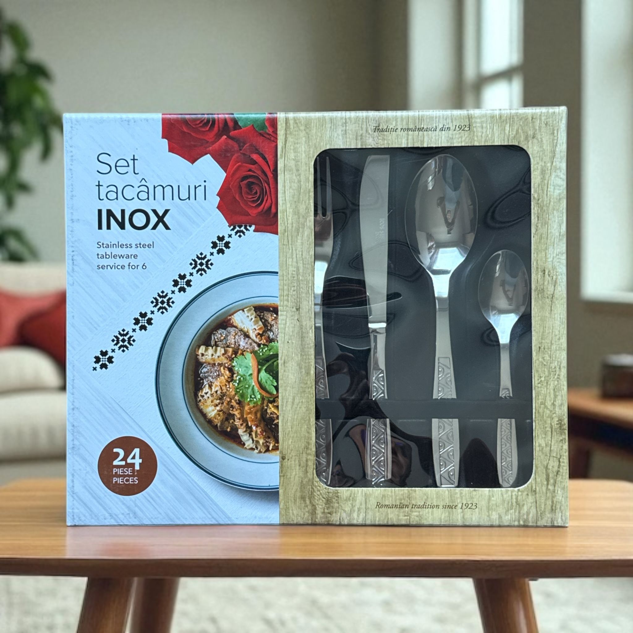 Set 24 Tacâmuri din Inox ICOS – Perfect pentru Masa de Familie