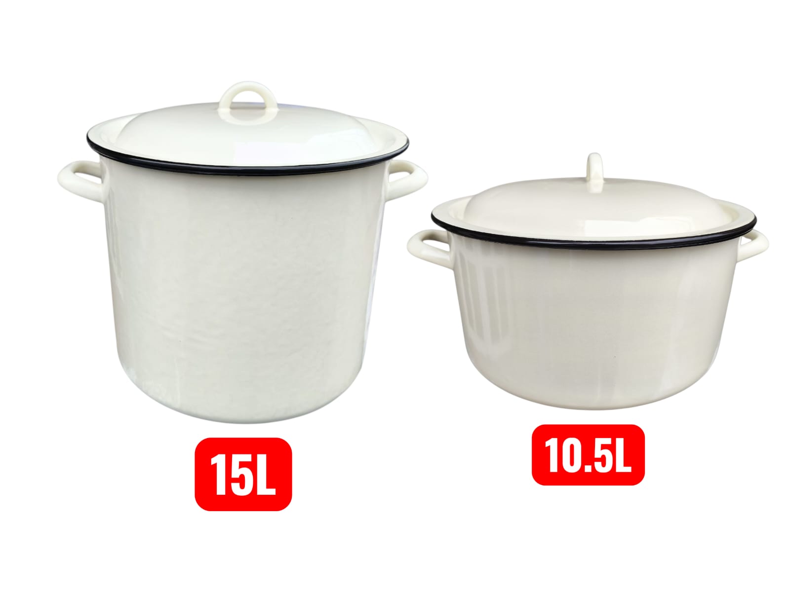 Pachet Promotional – Oala Emailata 15L + Cratita Emailata 10.5L cu Capac Traditie, rezistenta si eleganta in bucataria ta!
