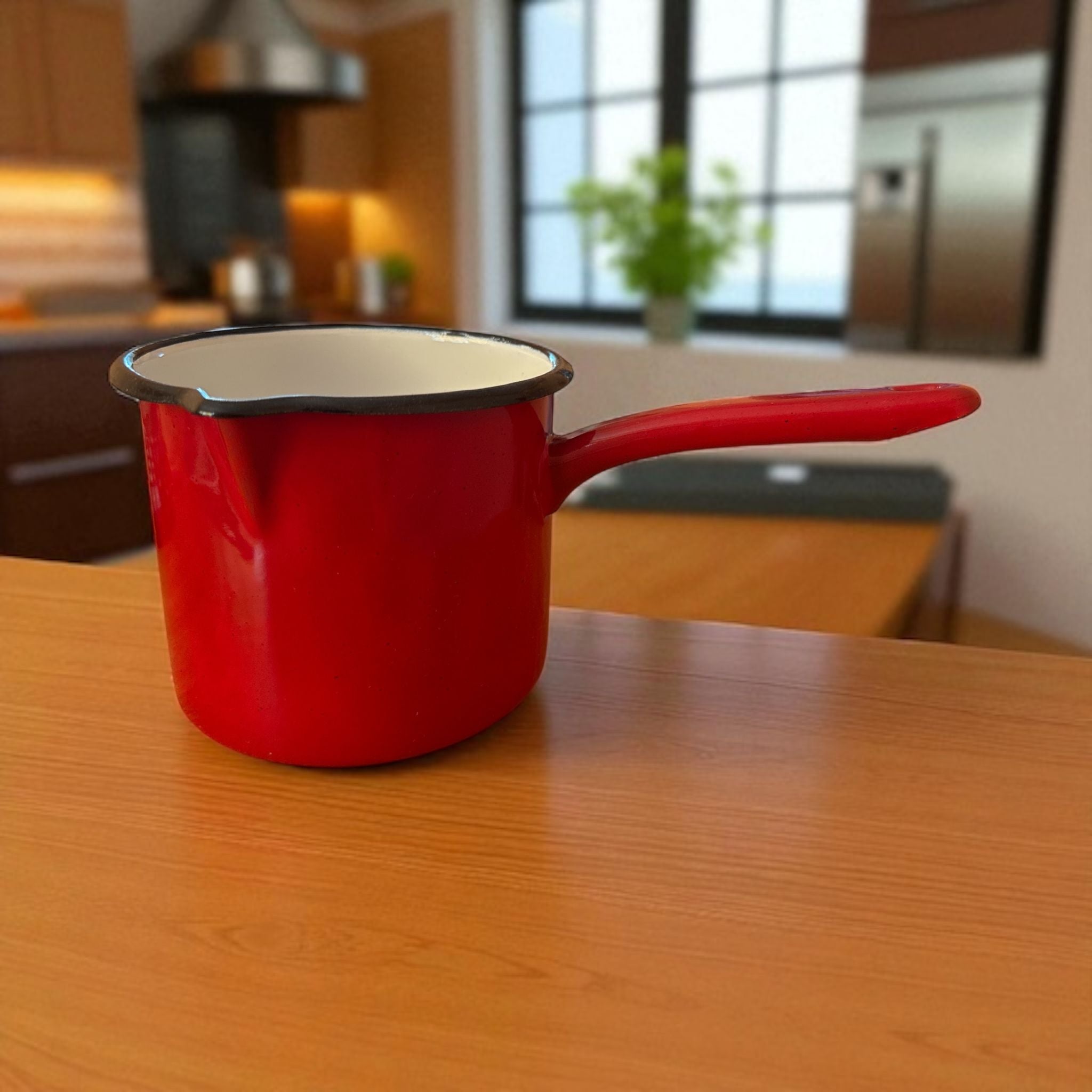 Ibric Roșu 1L – Perfect pentru Cafeaua și Ceaiul de Dimineață