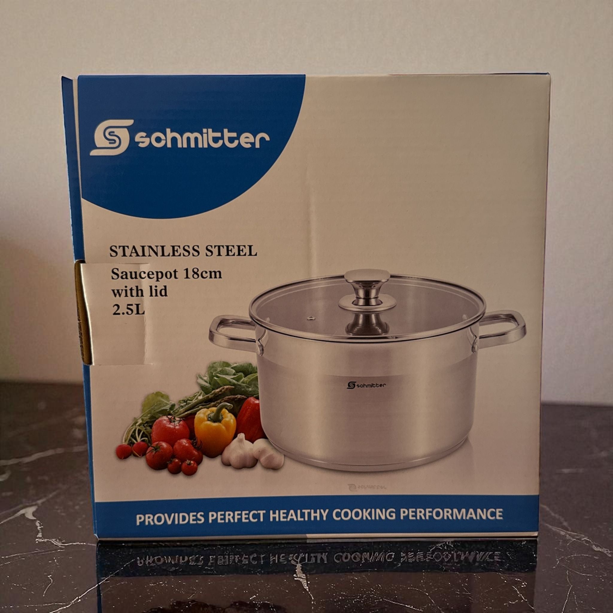 Oală Premium din Inox cu Capac – Schmitter 18 cm, 2,5 L