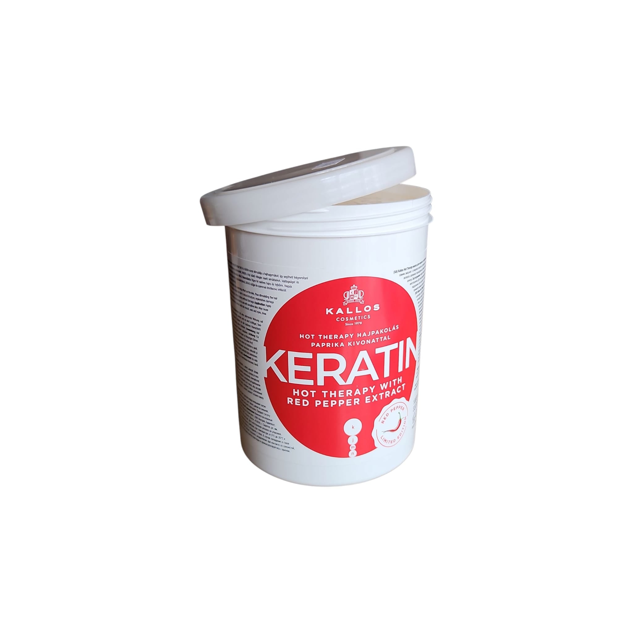 Kallos Keratin Hot Therapy With Red Pepper Extract Mască de Păr pentru anticadere 1000 ml