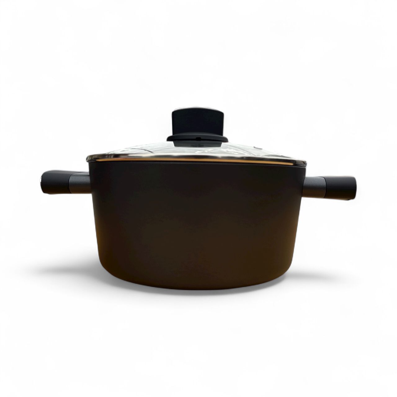 Oală Zilan 24 cm, 4.5 litri, cu capac – interior marmorat, compatibilă inducție