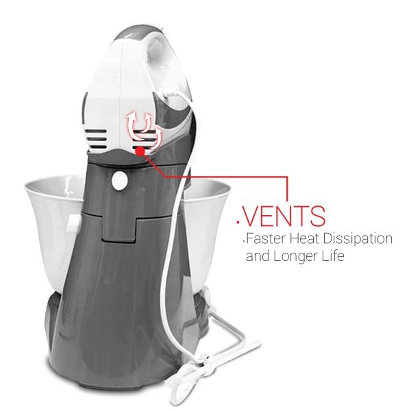 Mixer cu bol Zilan ZLN 8419 – 300W, 5 viteze + funcție Turbo, bol rotativ 2.5L, 2 seturi de teluri din inox, design 2 în 1 🧁