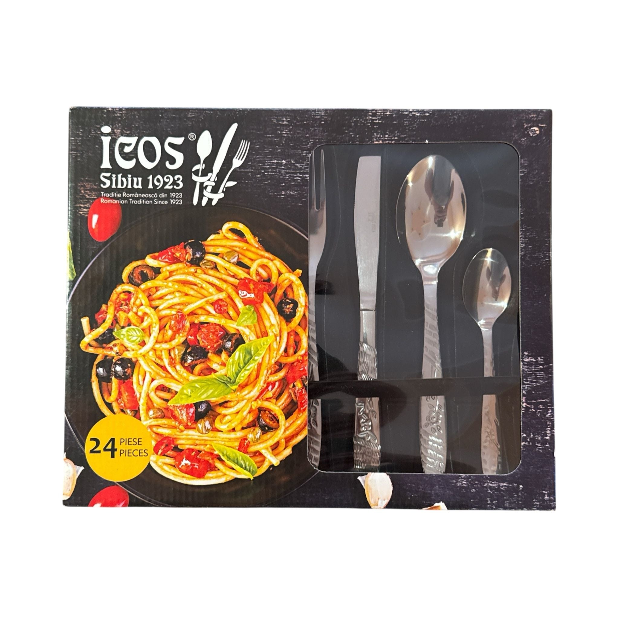 Set 24 Tacâmuri din Inox ICOS – Stil și Calitate pentru Orice Ocazie