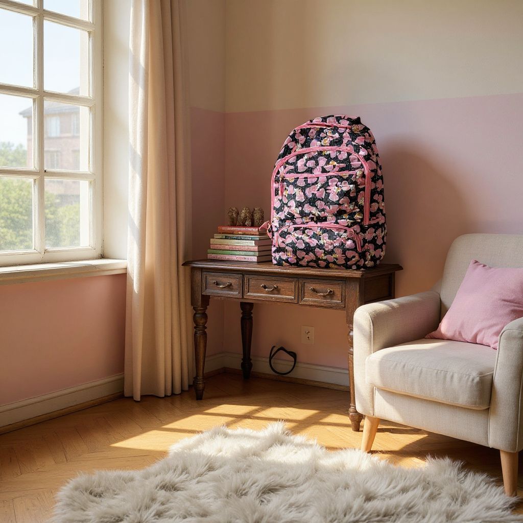 🌸 Rucsac Copii Roz cu Model Jucăuș – Ideal pentru Școală și Excursii