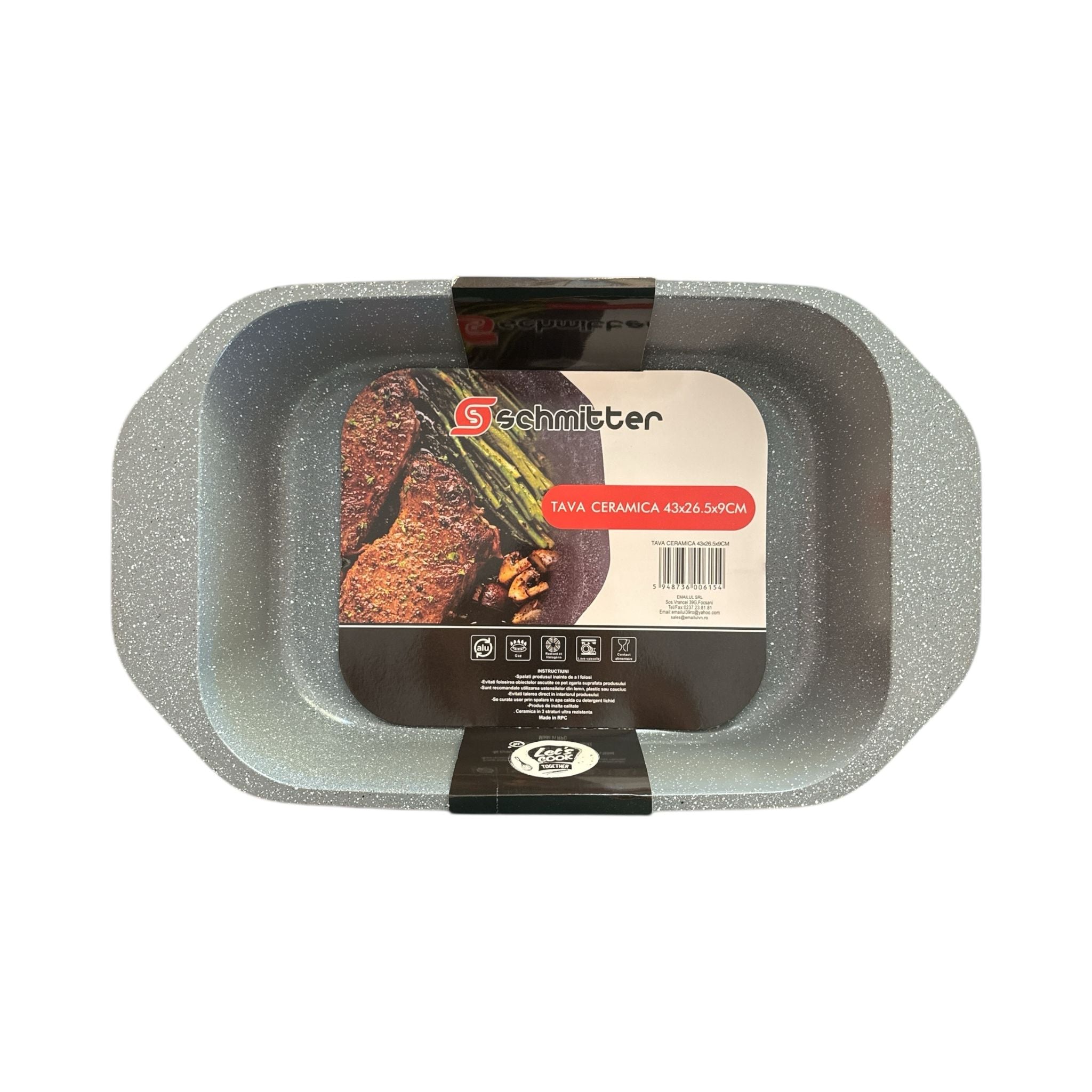 Tavă Ceramică Premium Schmitter – Ideală pentru Preparatele Tale Preferate 43x26.5x9 cm