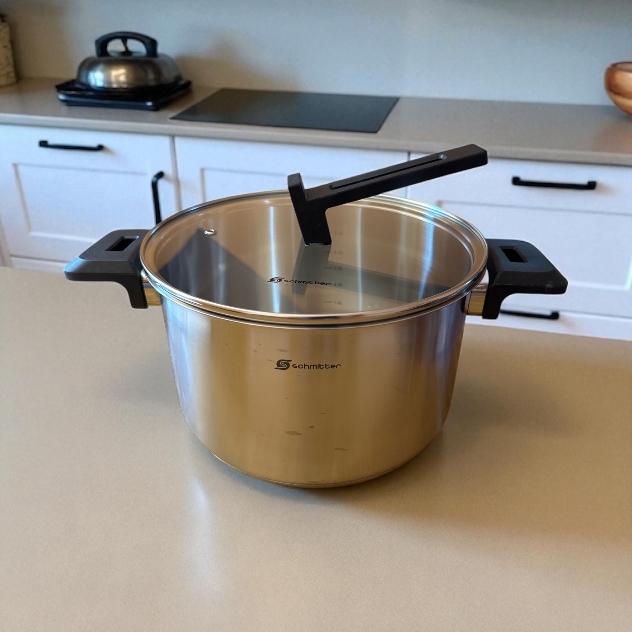 Oală Profesională Schmitter 24 cm / 6L – Capac Inovator & Design Premium