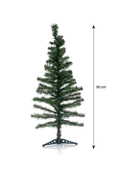 🎄 Brad Artificial Verde 90 cm – Compact, Elegant, Ideal pentru Mese, Birouri și Spații Mici
