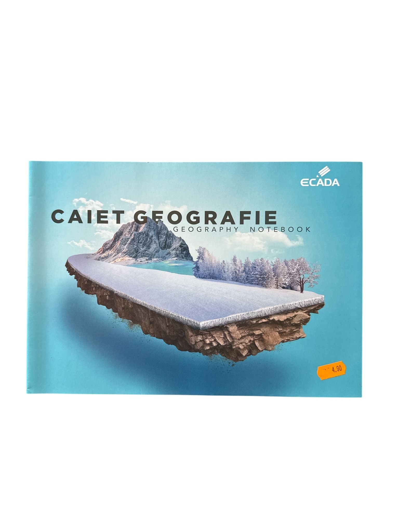 📘 Caiet Geografie Ecada A4 – 24 file – Design Inspirațional pentru Exploratori Curioși