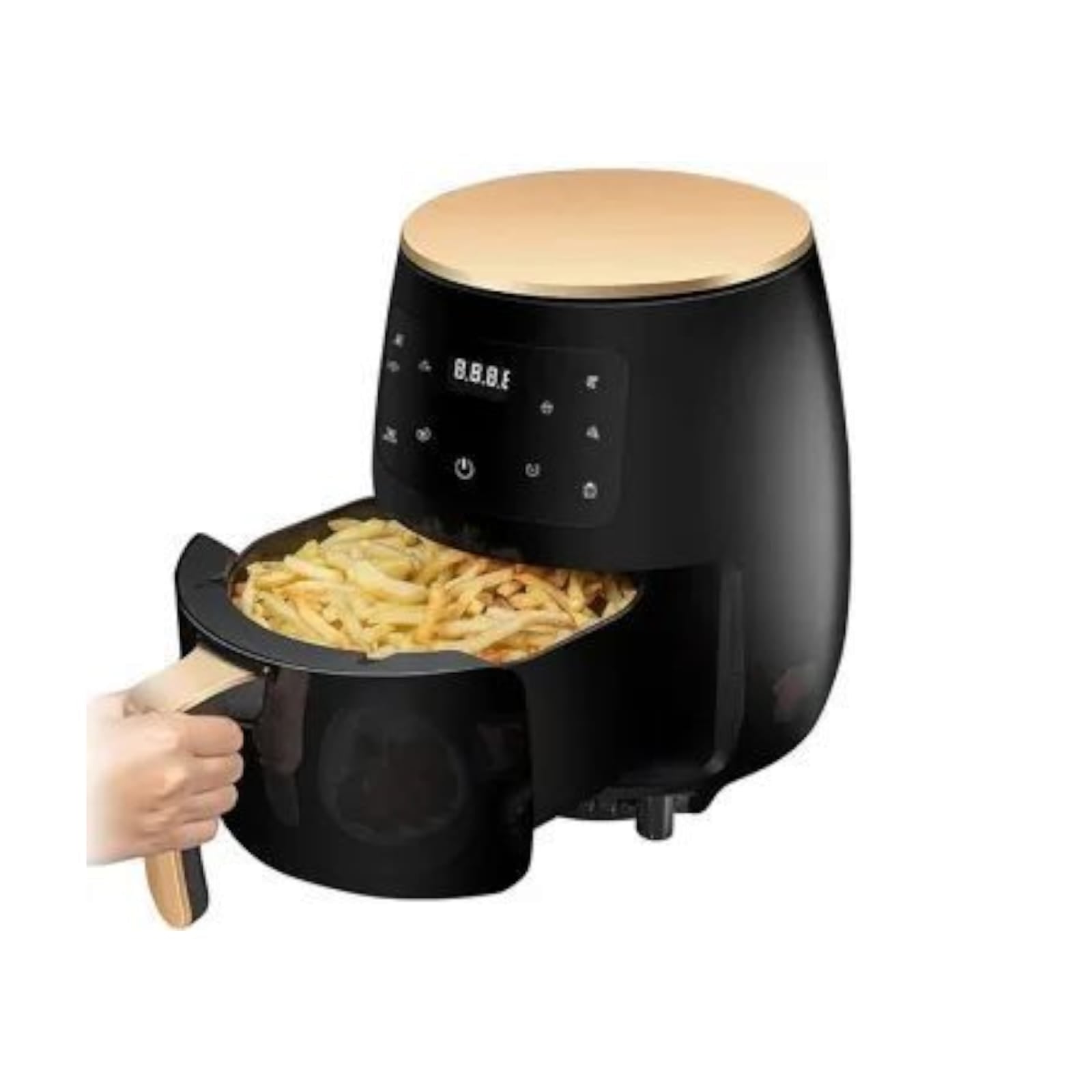 Friteuza cu aer cald AirFryer 2400W, 6 litri si afisaj digital, LCD Touch control