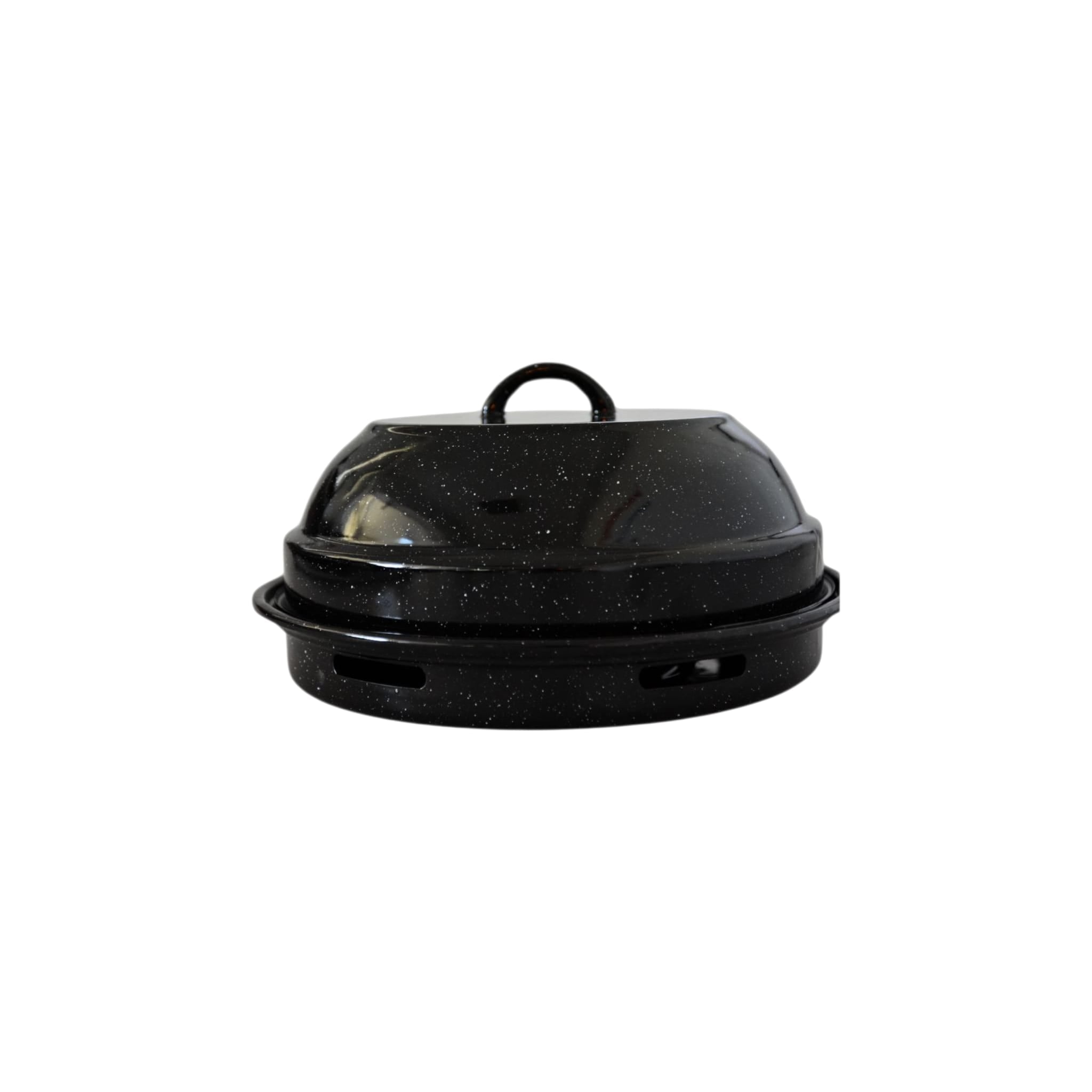 Gratar Grill, Pentru friptura, 32 cm, Email, Negru