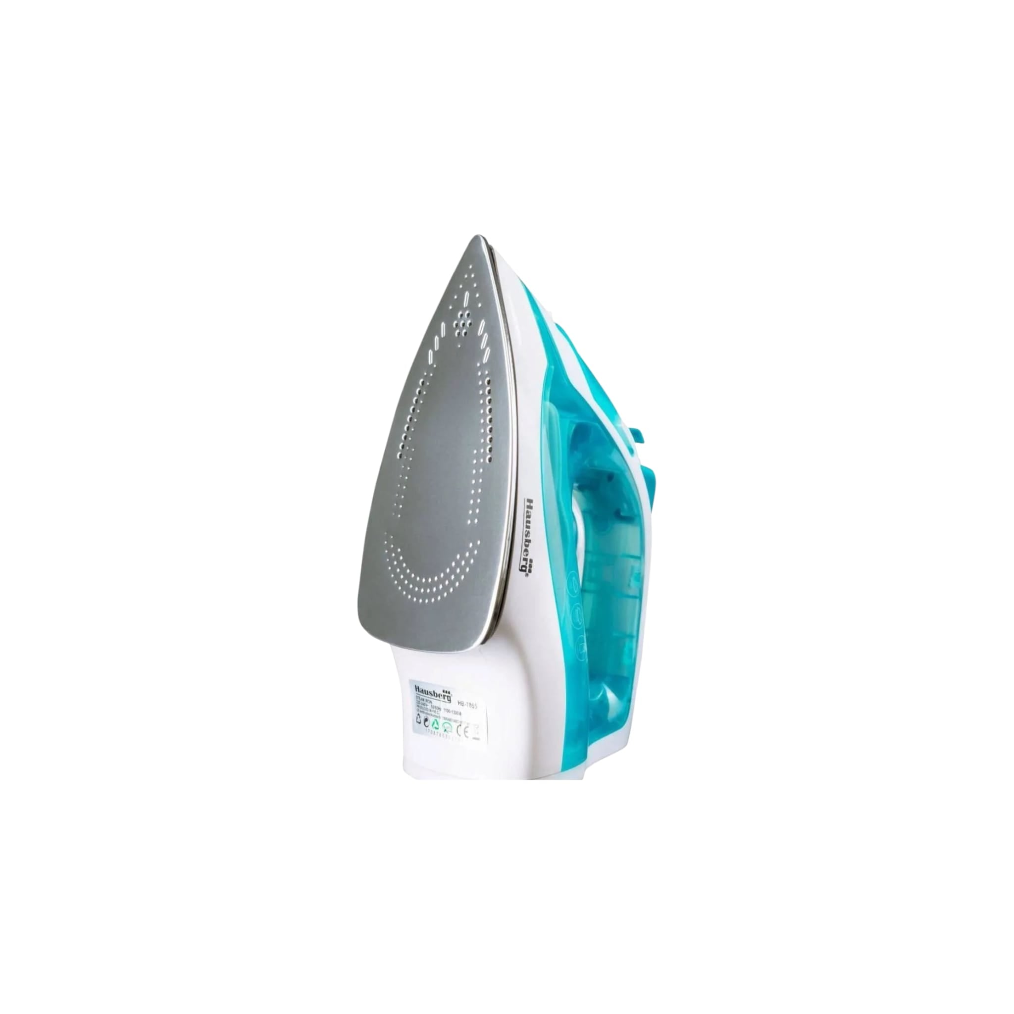 Fier de calcat, Hausberg HB-7850BL, 2000 W, talpa din otel, invelis ceramic, rezervor apa 130 ml