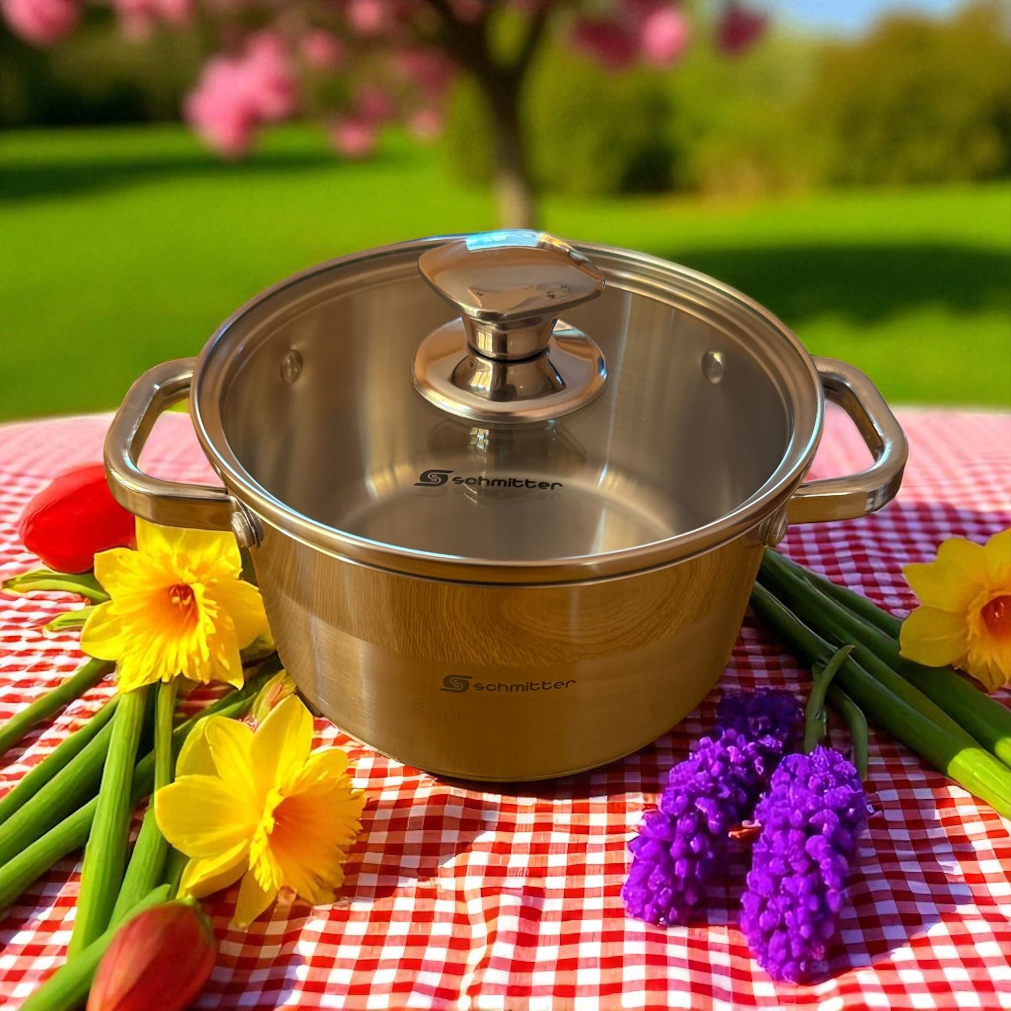 Oală Premium din Inox cu Capac – Schmitter 18 cm, 2,5 L