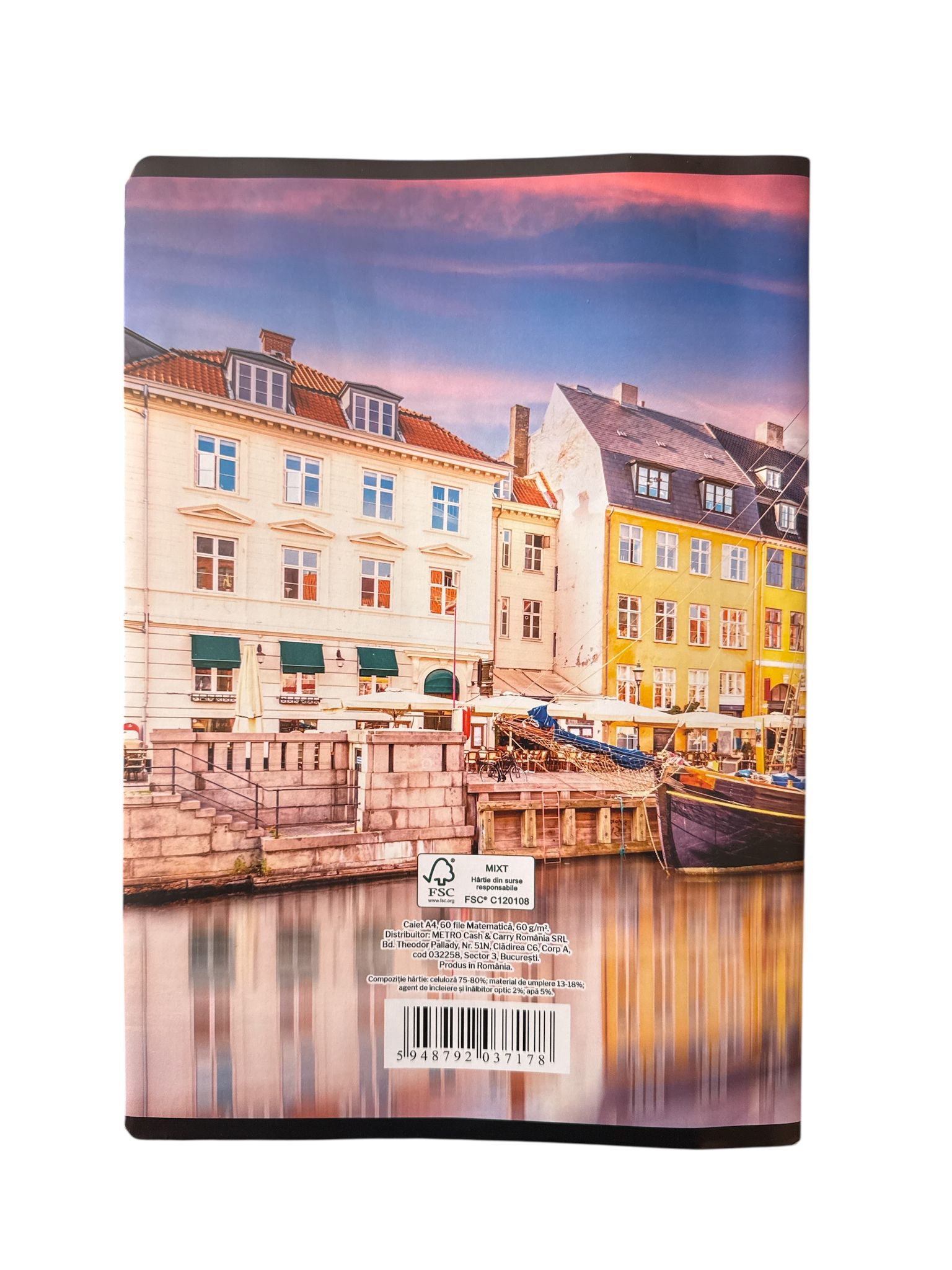 Caiet Matematică A4 – 60 file, 60 g/mp – Copertă „Sunset Lights”