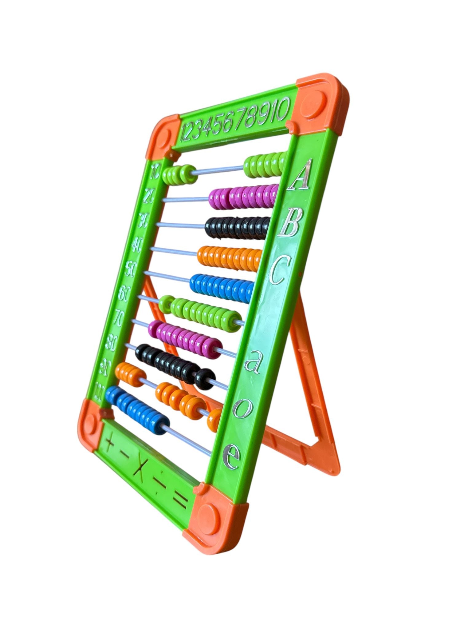 Abac/Numărătoare colorat din plastic pentru copii – Jucărie educativă cu mărgele