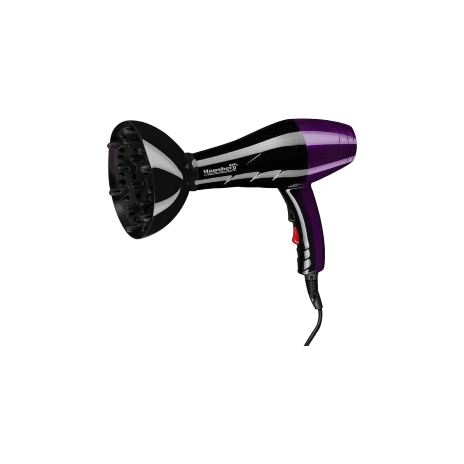 Uscator de par Hausberg HB-26MV, Negru-Mov, Putere 2000W, 2 trepte de viteza