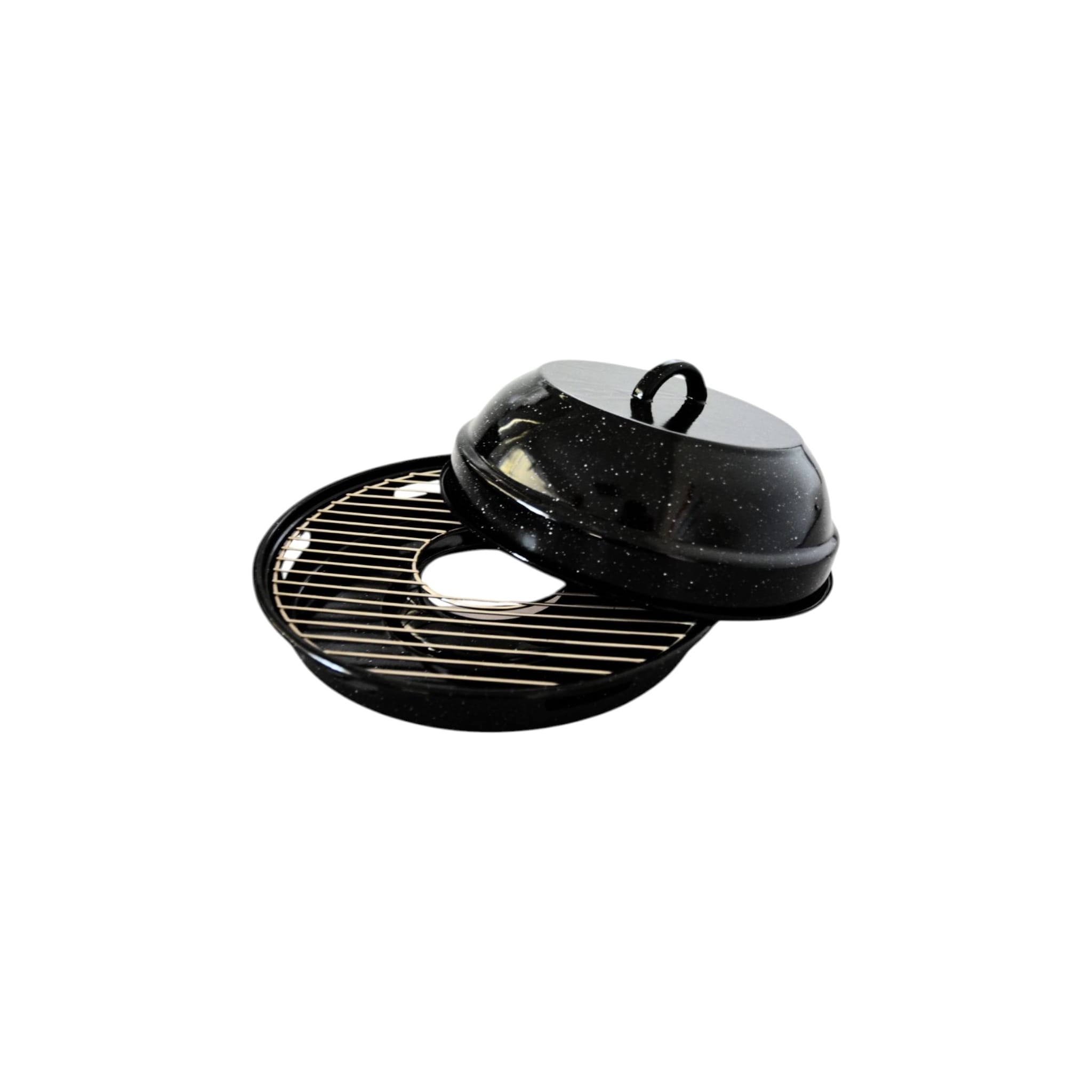 Gratar Grill, Pentru friptura, 32 cm, Email, Negru