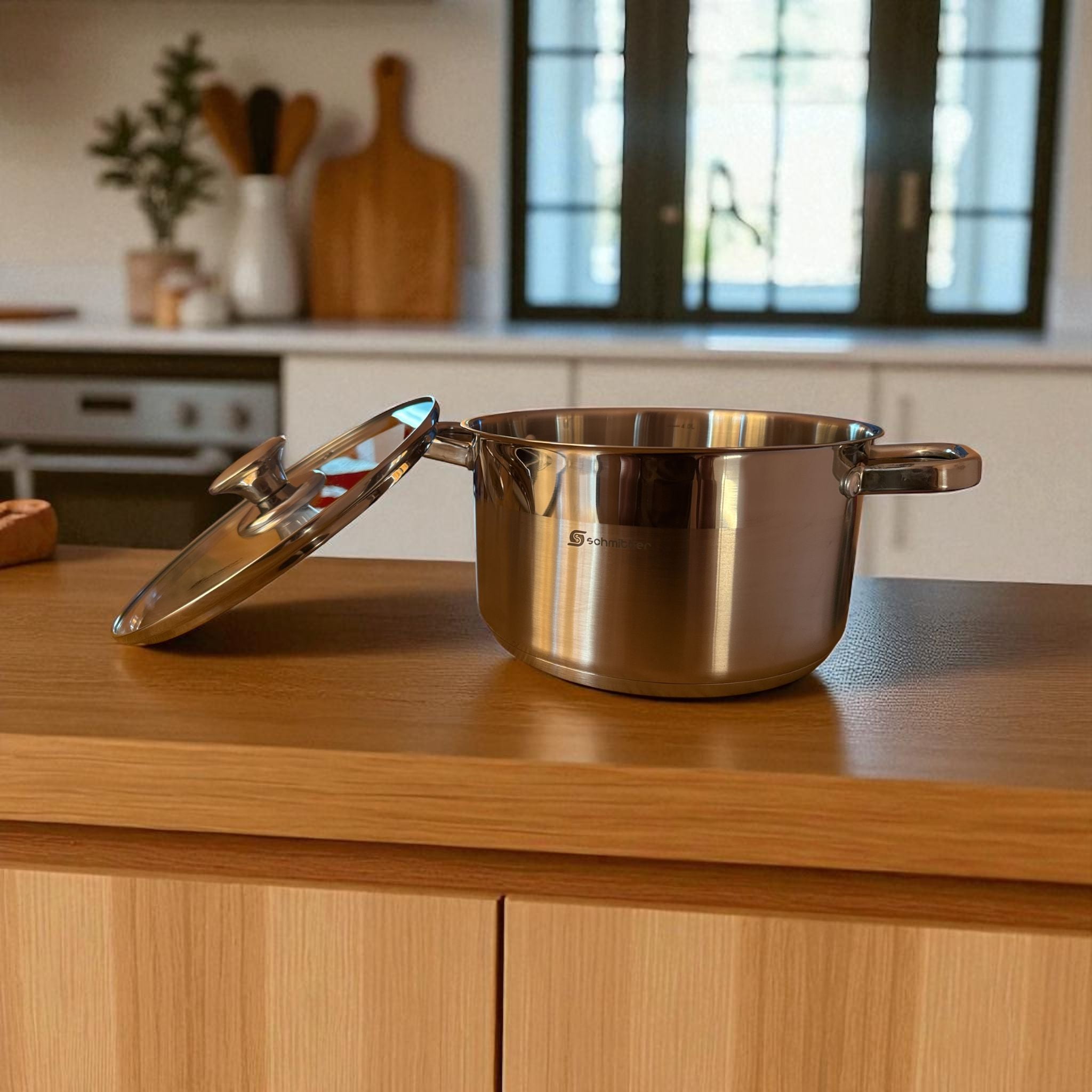 Oală Inox Schmitter 22 cm cu Capac – 4 L – Calitate Premium pentru Bucătăria Ta