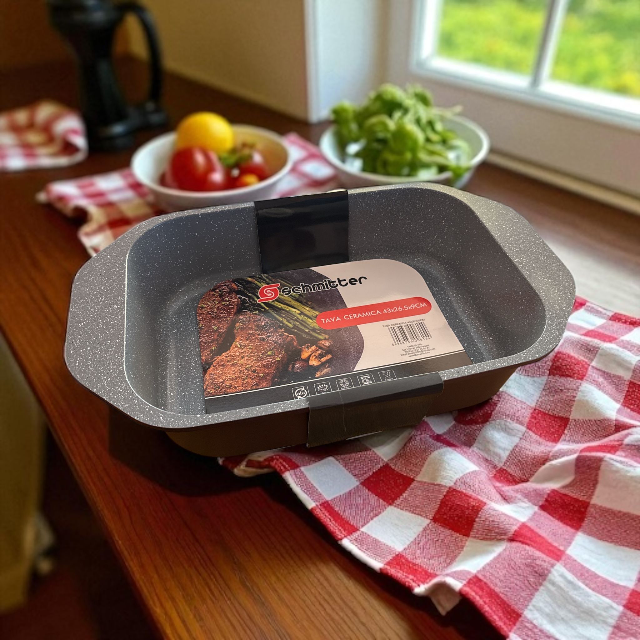 Tavă Ceramică Premium Schmitter – Ideală pentru Preparatele Tale Preferate 43x26.5x9 cm
