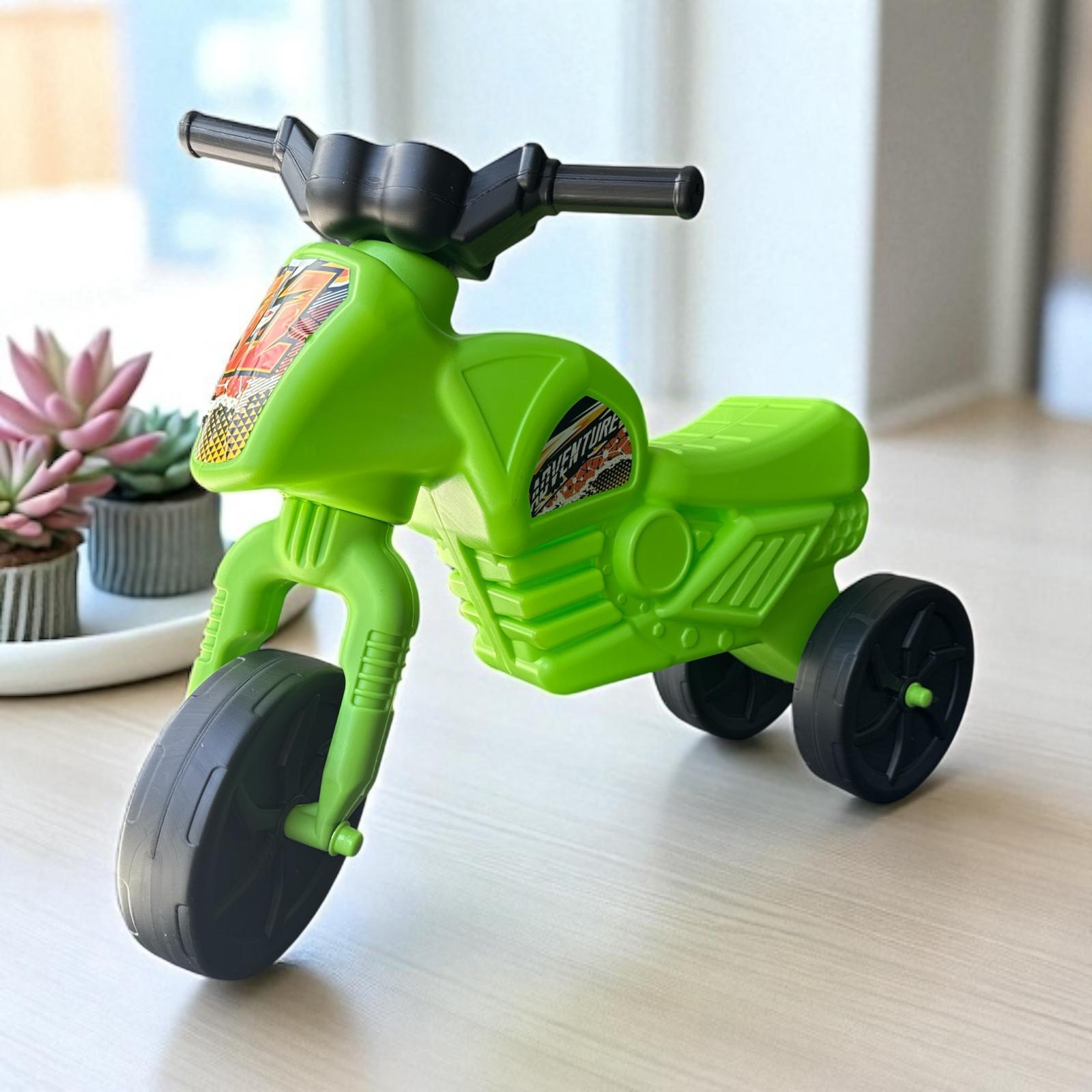 Motocicletă de echilibru pentru copii – verde, 62x44x20 cm