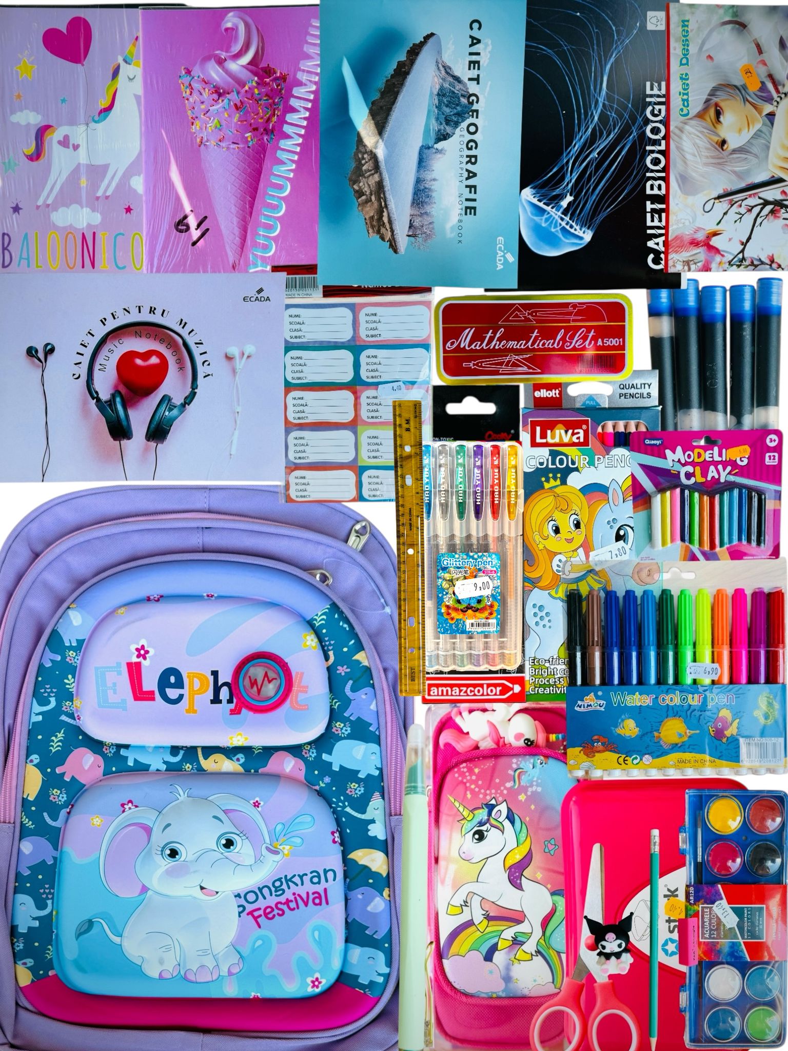 💼 Ghiozdan Premium Echipat Fete 👦 Clasele 3-4 – Tot ce trebuie pentru școală