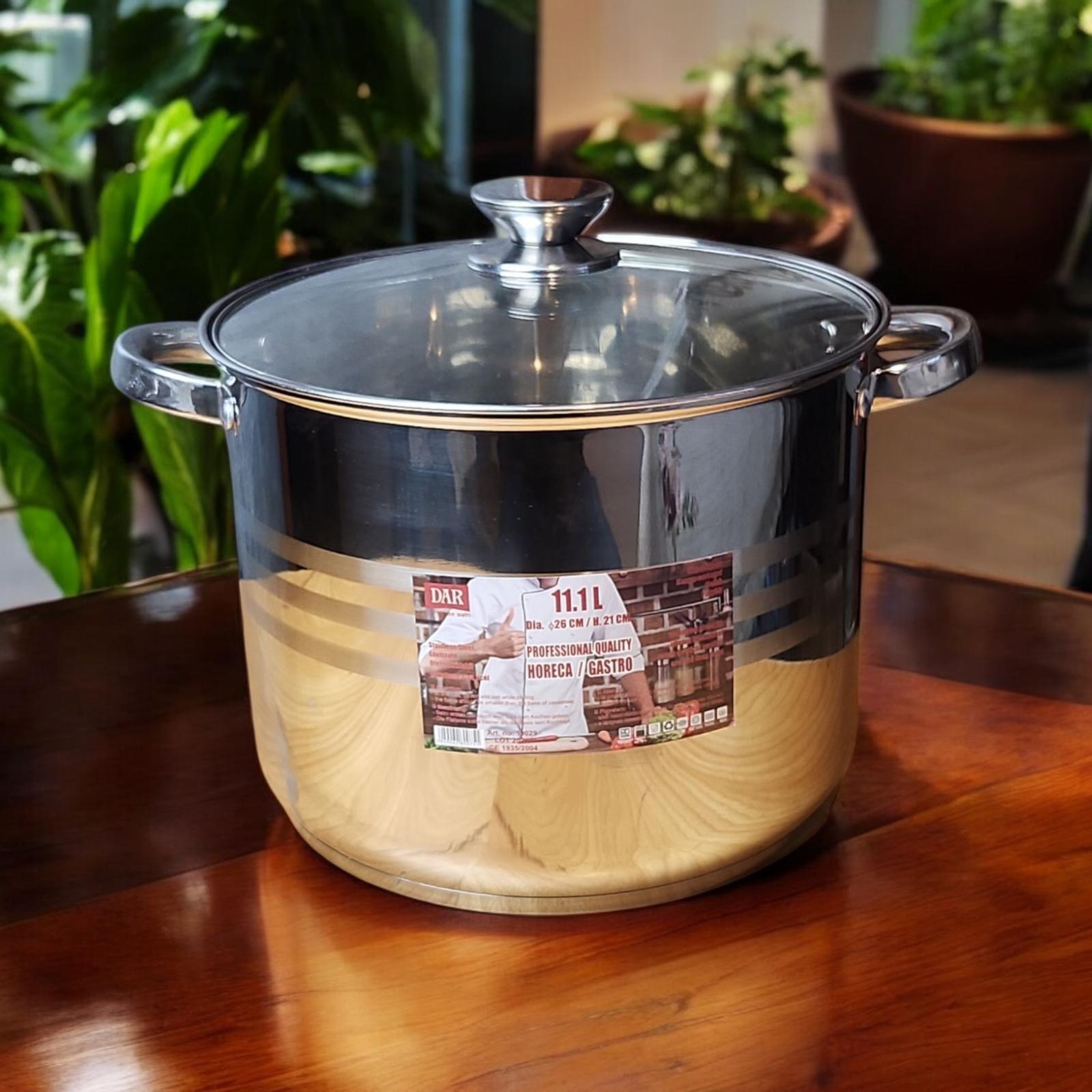 SET 10 PCS, 5 OALE INOX, CU 5 CAPACE STICLA, 4.3L 5.6L 7.2L 9L 11.1L