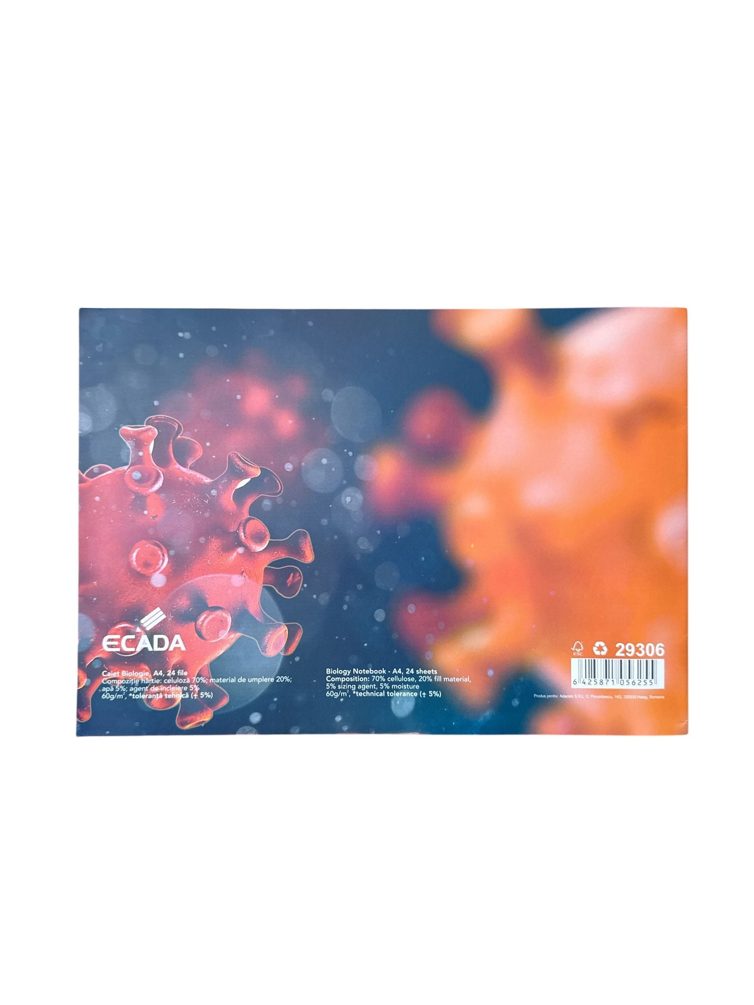 📒 Caiet Biologie A4 – 24 file, Ecada – Practic și fiabil pentru studiu