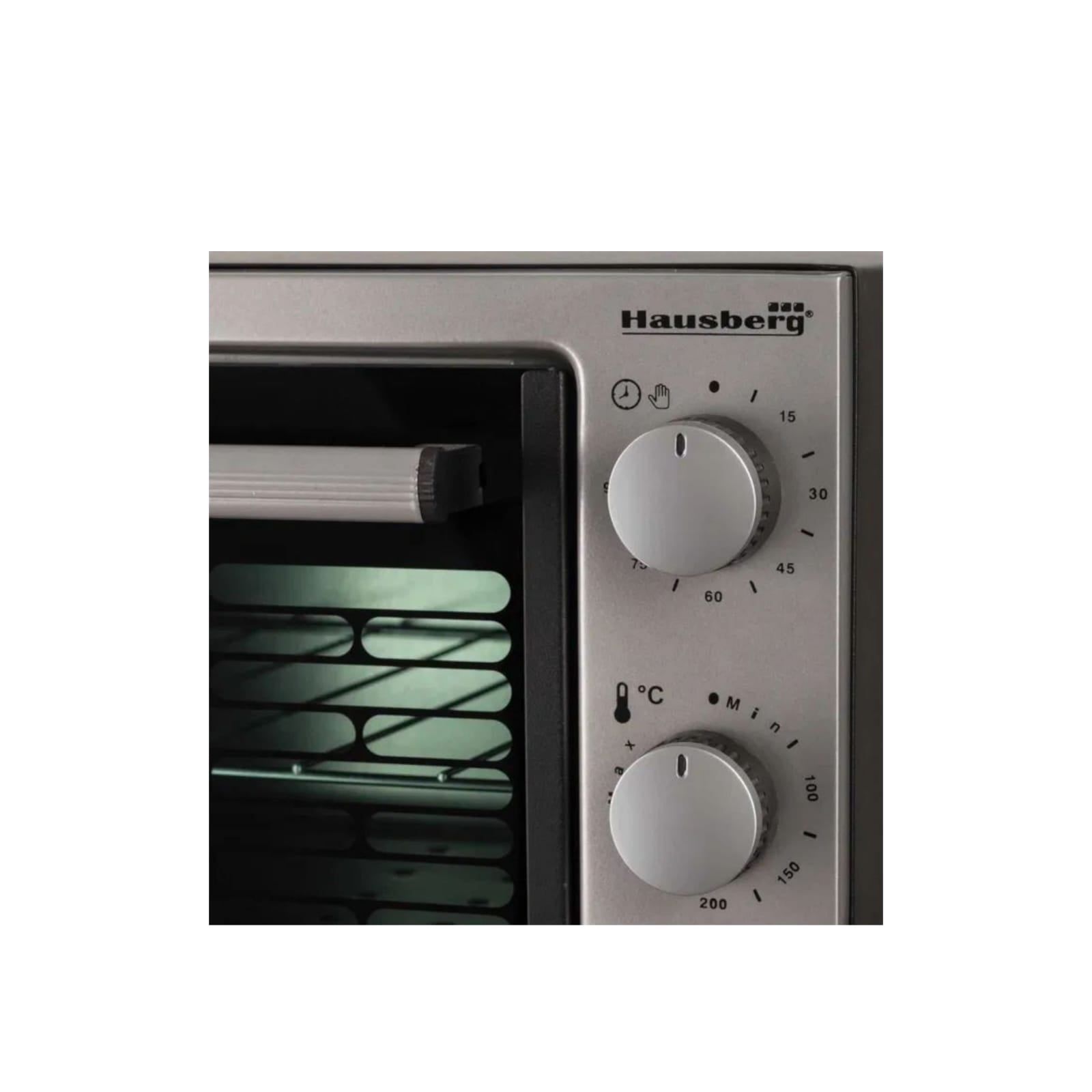 Cuptor electric Hausberg HB-9320, Putere 1420W, 38 litri, Cronometru reglabil