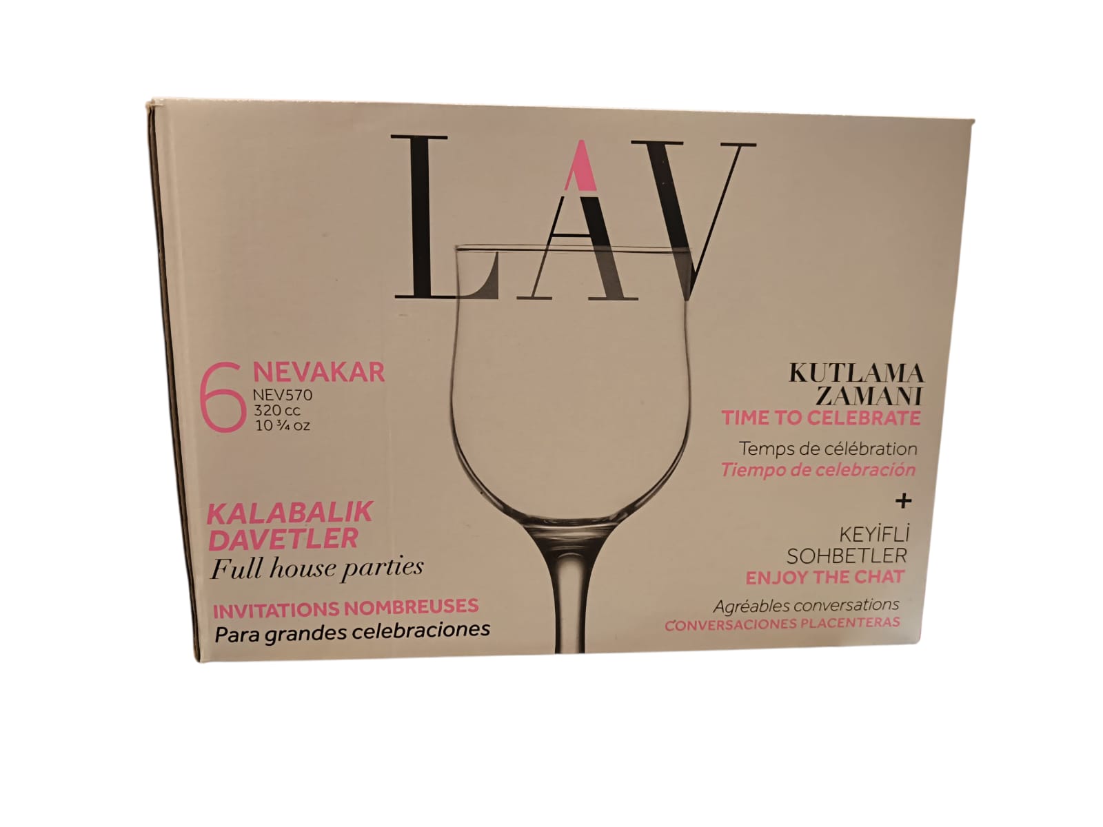 🥂 Set 6 Pahare LAV Nevakar 320 ml – Eleganță la fiecare sărbătoare! 🌟