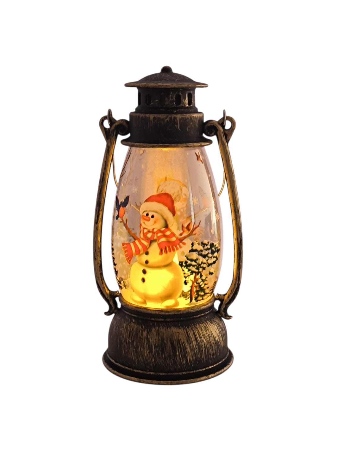 Felinar Decorativ Om de Zăpadă cu LED ☃️