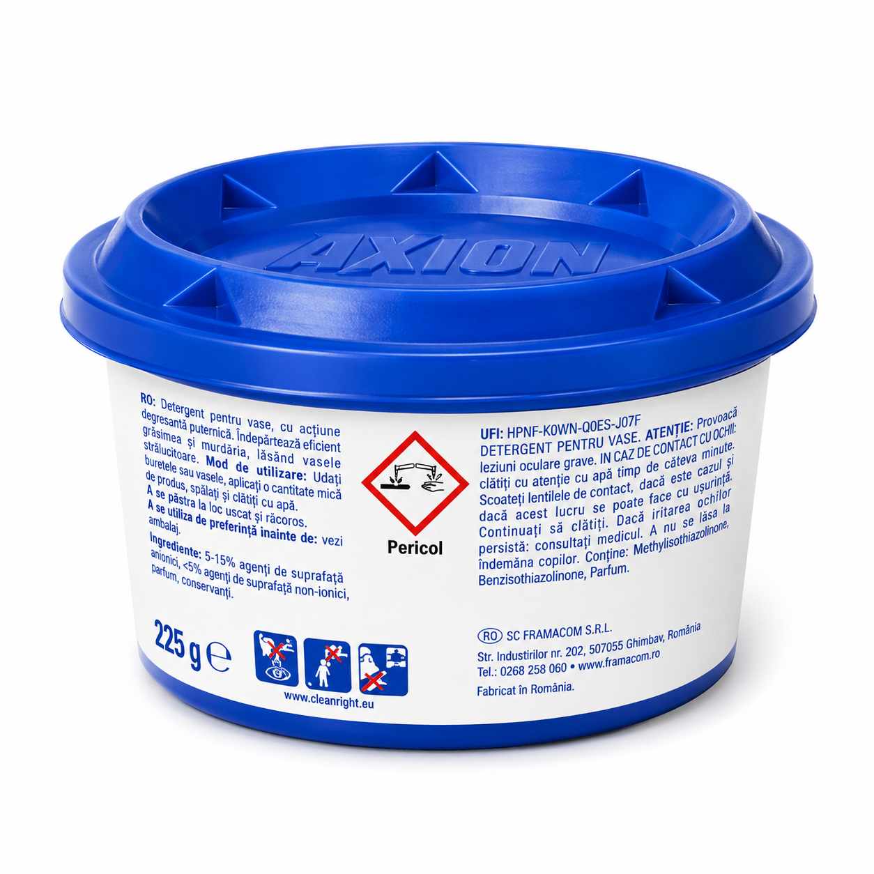 Detergent pentru Vase Axion Ultra Degresant 225 g
