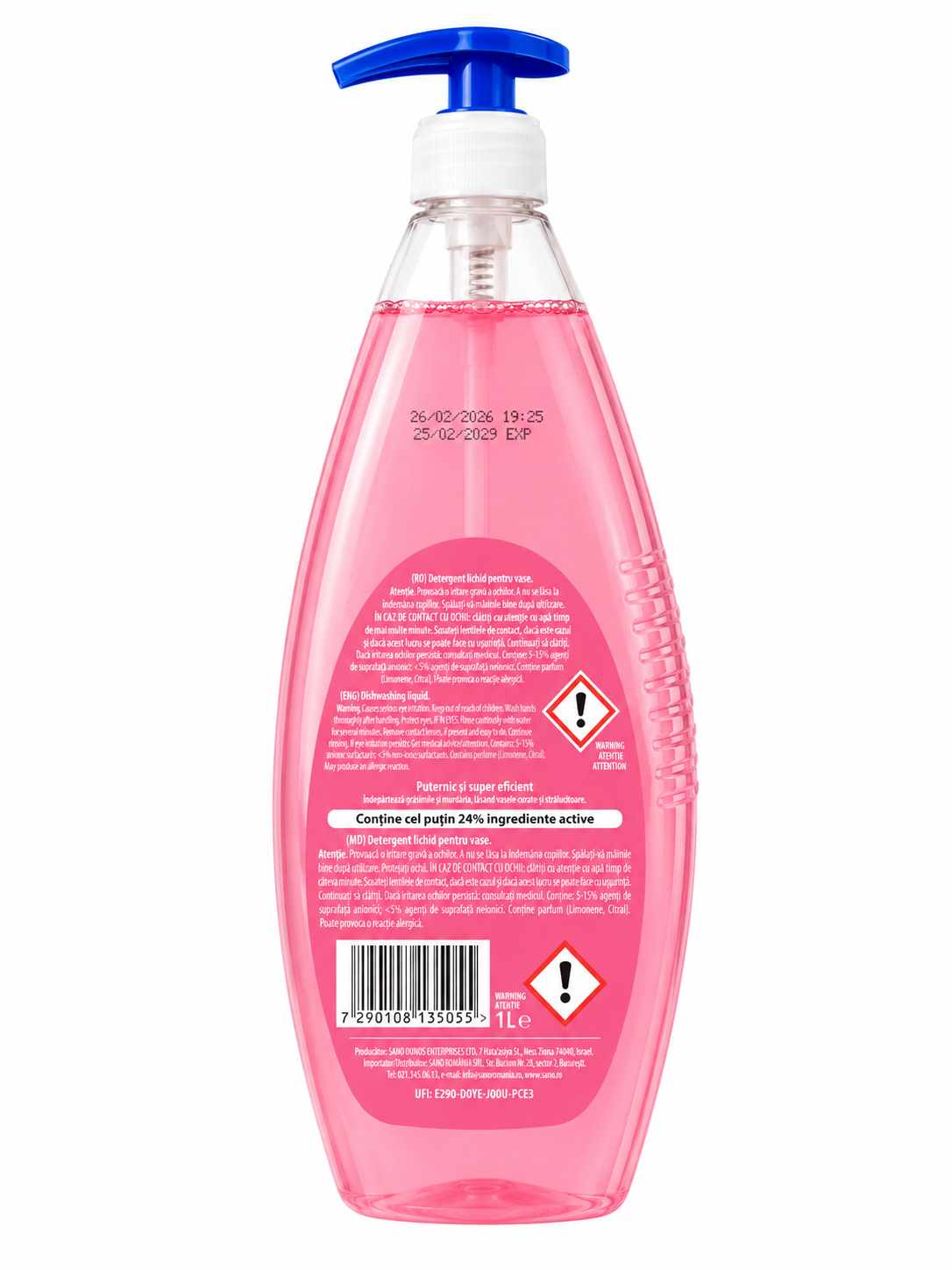 Detergent Lichid pentru Vase Sano Spark Almond Blossom 1 L