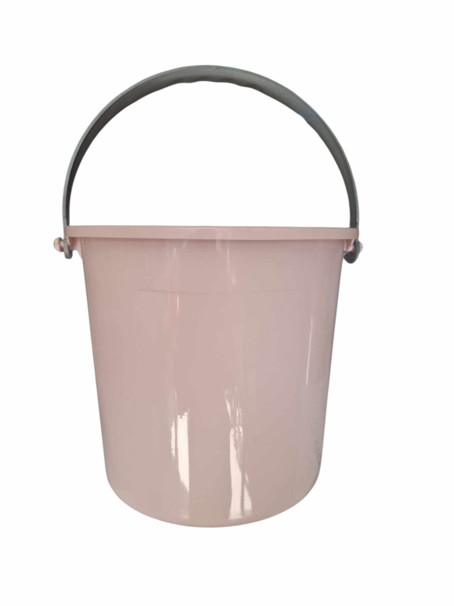 Galeata Plastic Sterk Calitatea I 10L Bej Roz Pudra Maner Rezistent Uz Casnic si Profesional