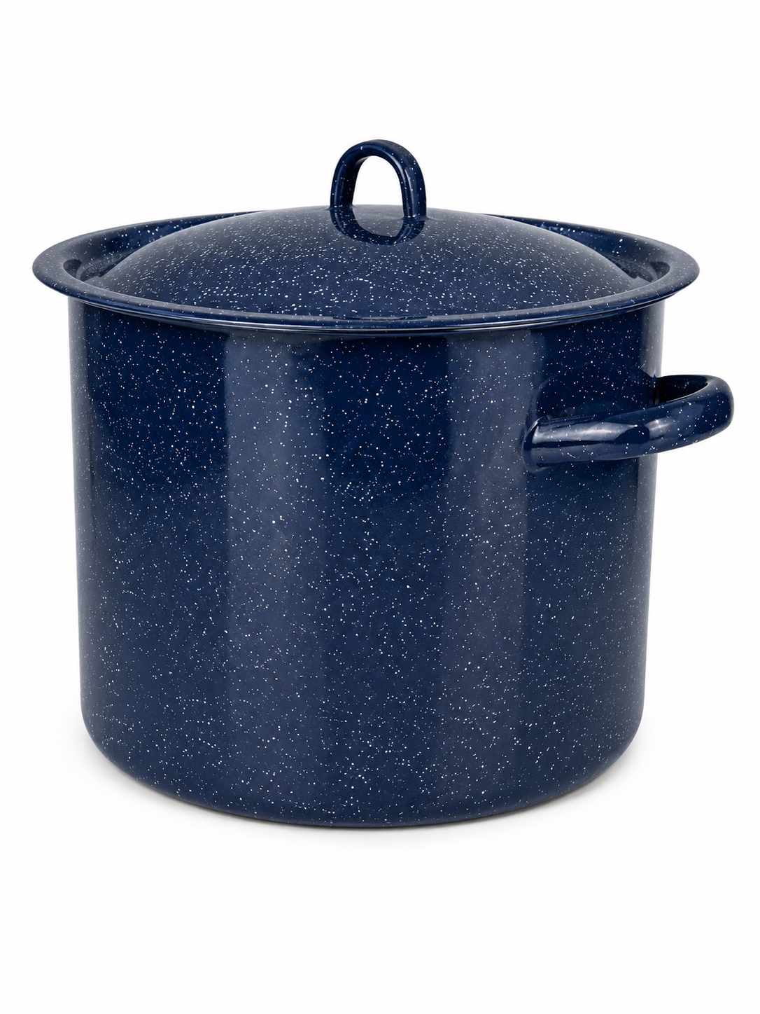 Oala Emailata Neagra cu Picatele si Capac 20 Litri 32 cm