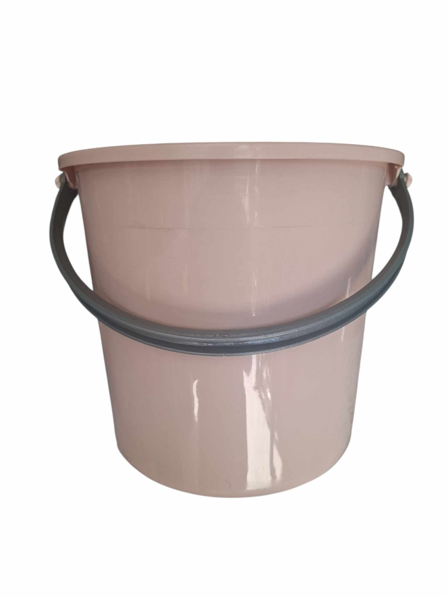 Galeata Plastic Sterk Calitatea I 10L Bej Roz Pudra Maner Rezistent Uz Casnic si Profesional