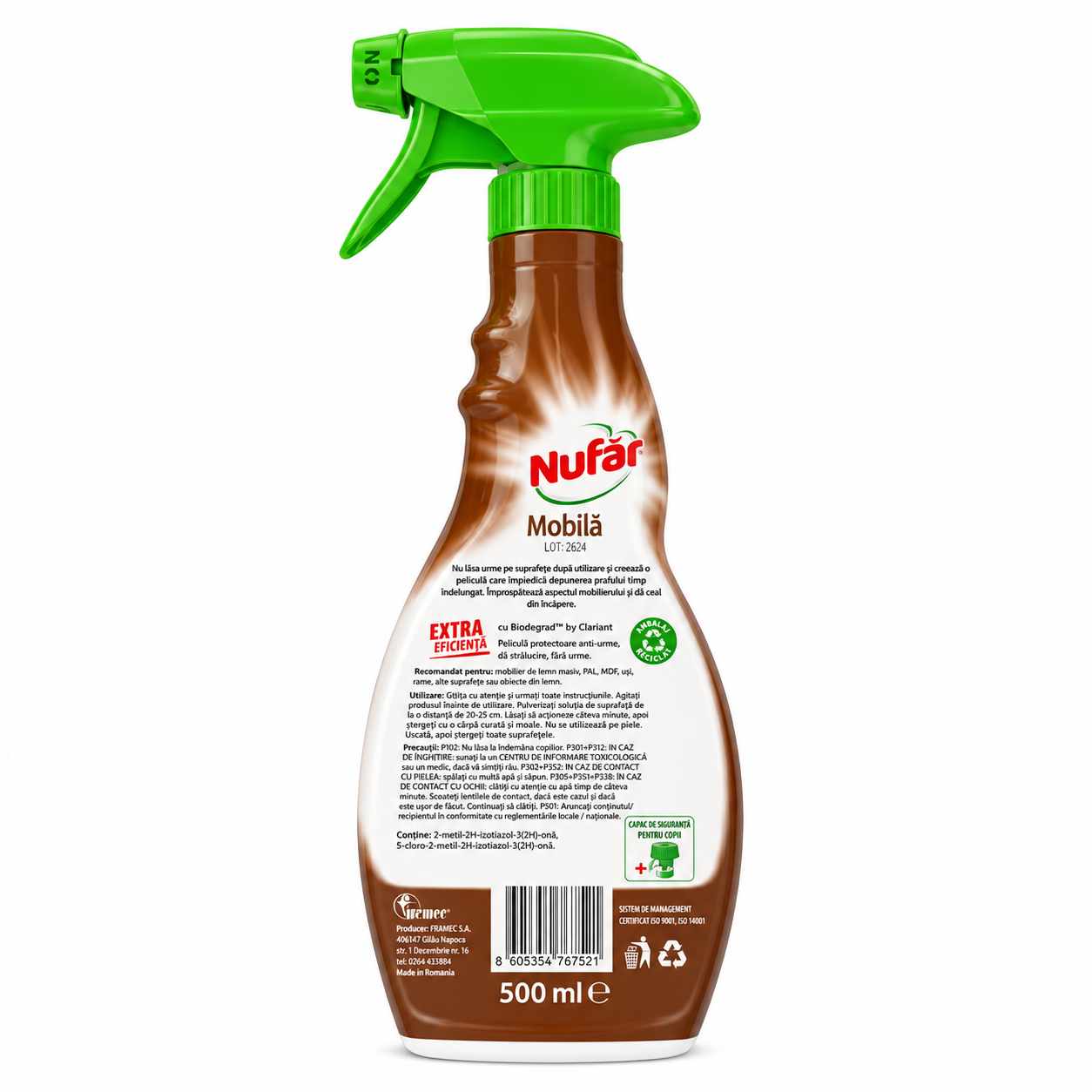 Spray pentru Mobila Nufar 500 ml Parfum de Padure Verde