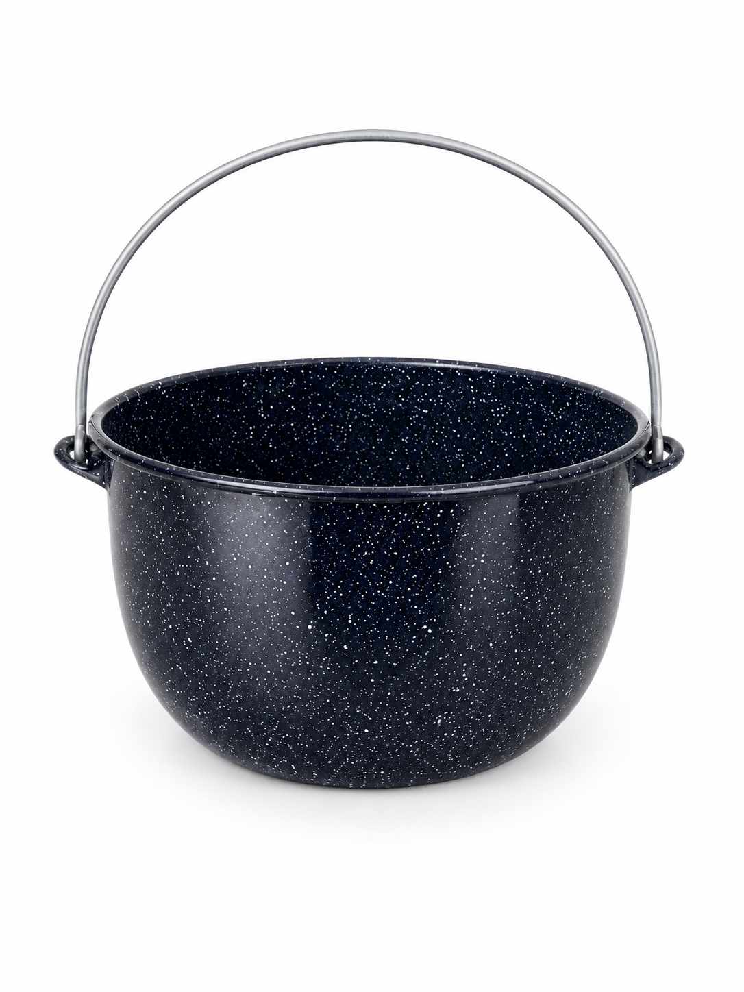 Ceaun Emailat cu Torti si Sarma 28 cm Negru cu Picatele