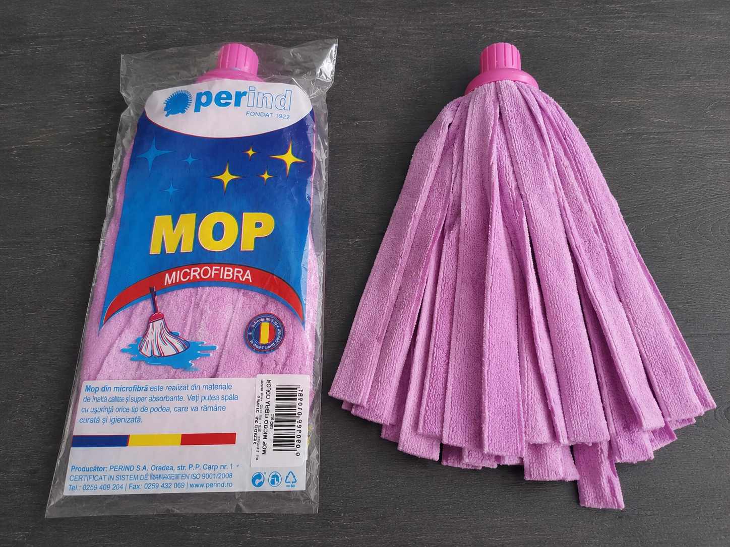 Rezerva Mop Microfibra Roz Super Absorbanta pentru Curatarea Pardoselilor