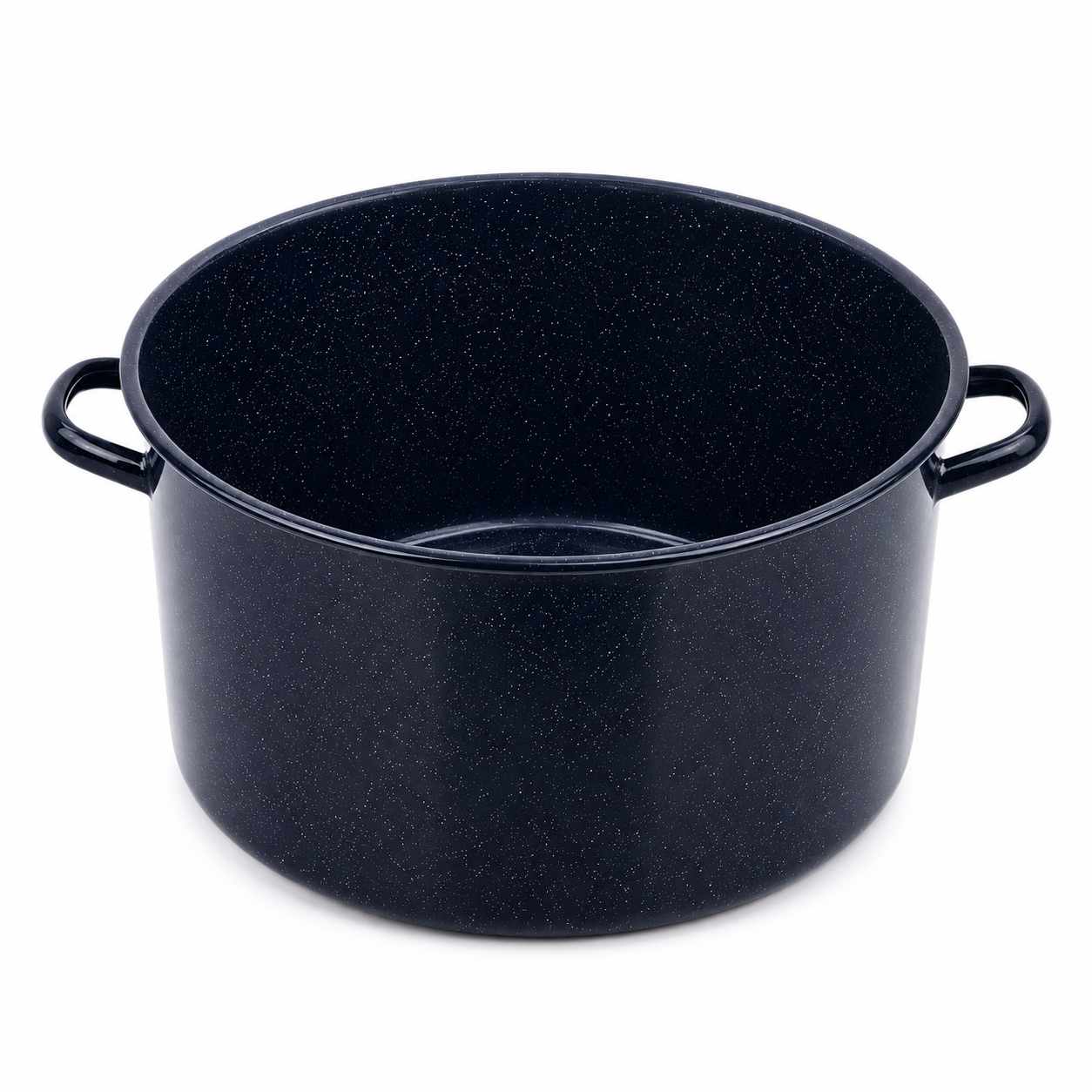 Oala Emailata Neagra cu Picatele 50 Litri 45 cm cu Capac