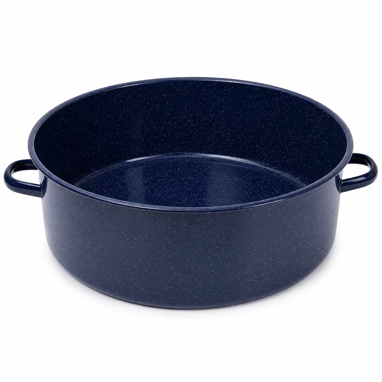 Cratita Emailata Neagra cu Picatele 40 Litri 55 cm cu Capac