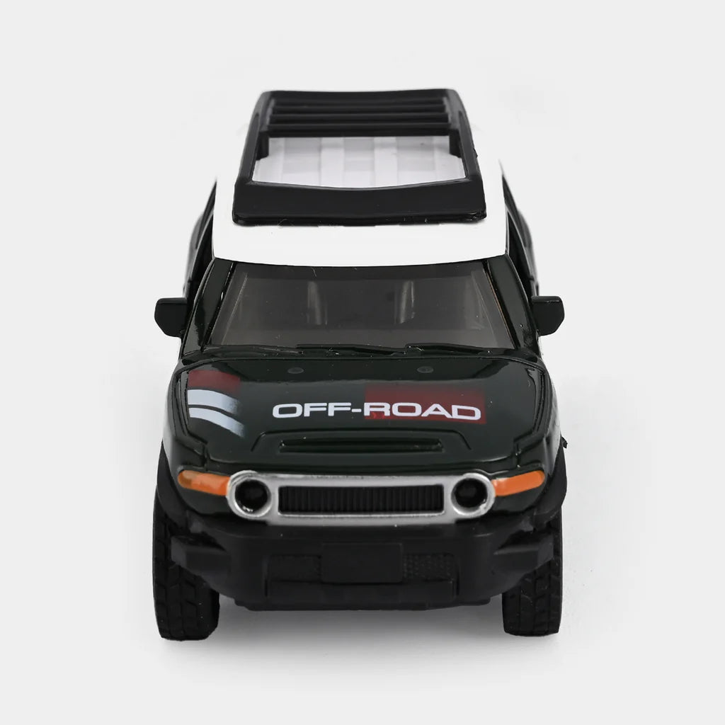 🚙 Mașinuță Off-Road 1:36 – Metal, Uși Deschise, Sistem Pull-Back – Verde