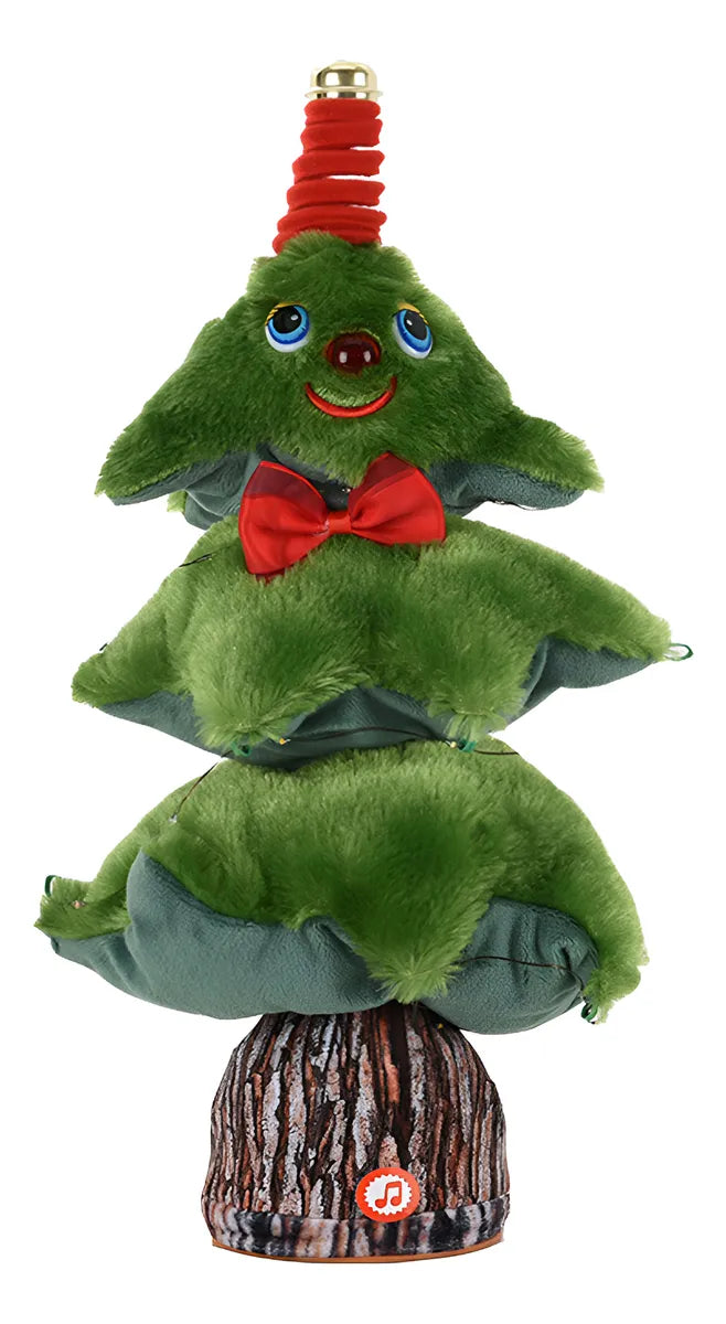 🎄🤖 Brad Dansator, Cântător și Vorbitor – 38 cm – Jucărie Interactivă cu Muzică, Mișcare și Repeat Voice 🎶✨