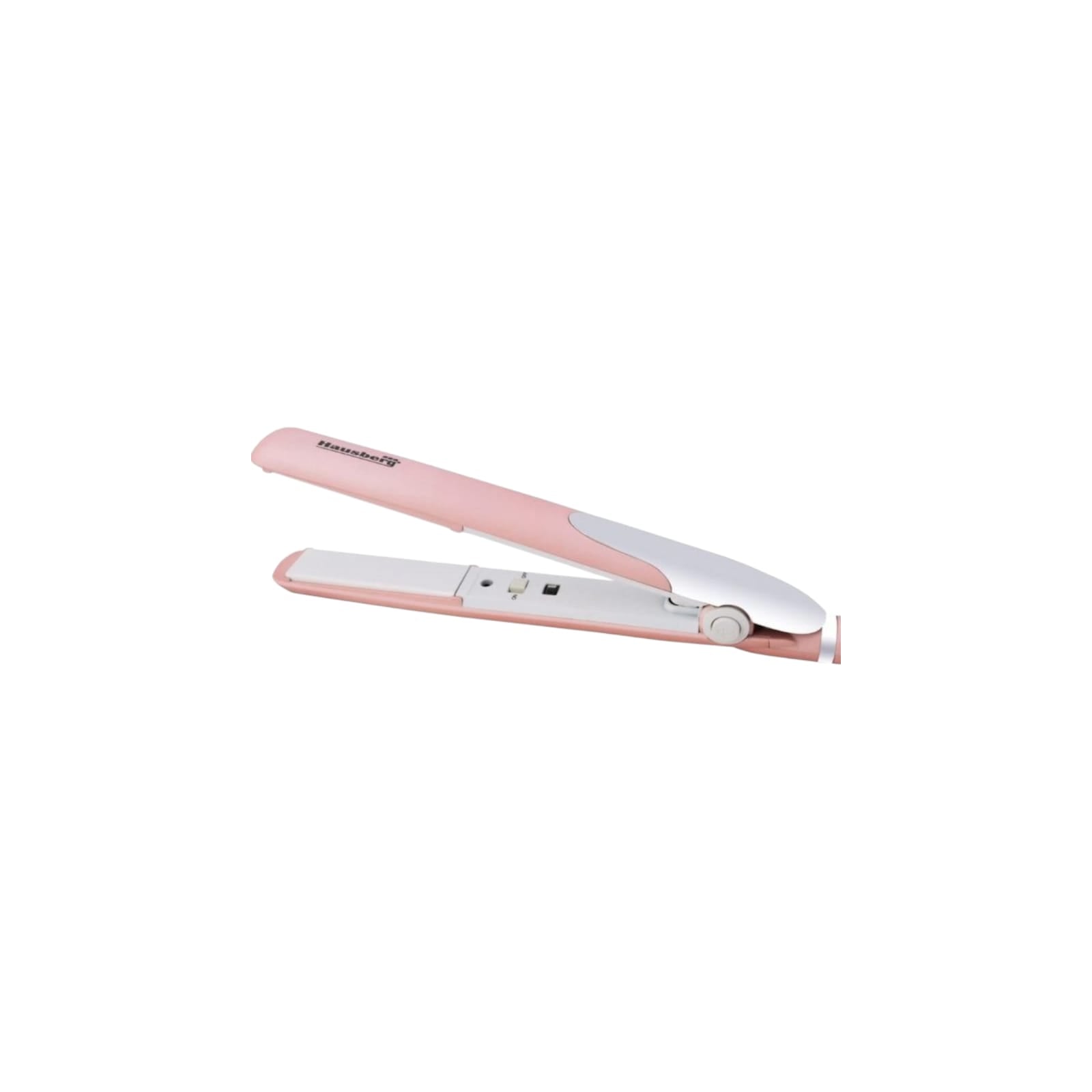 Placa de par 2 in 1 Hausberg HB32RZ, pentru ondulare si indreptare, ecran LCD, placi ceramice, temperatura maxima 30 grade, Roz
