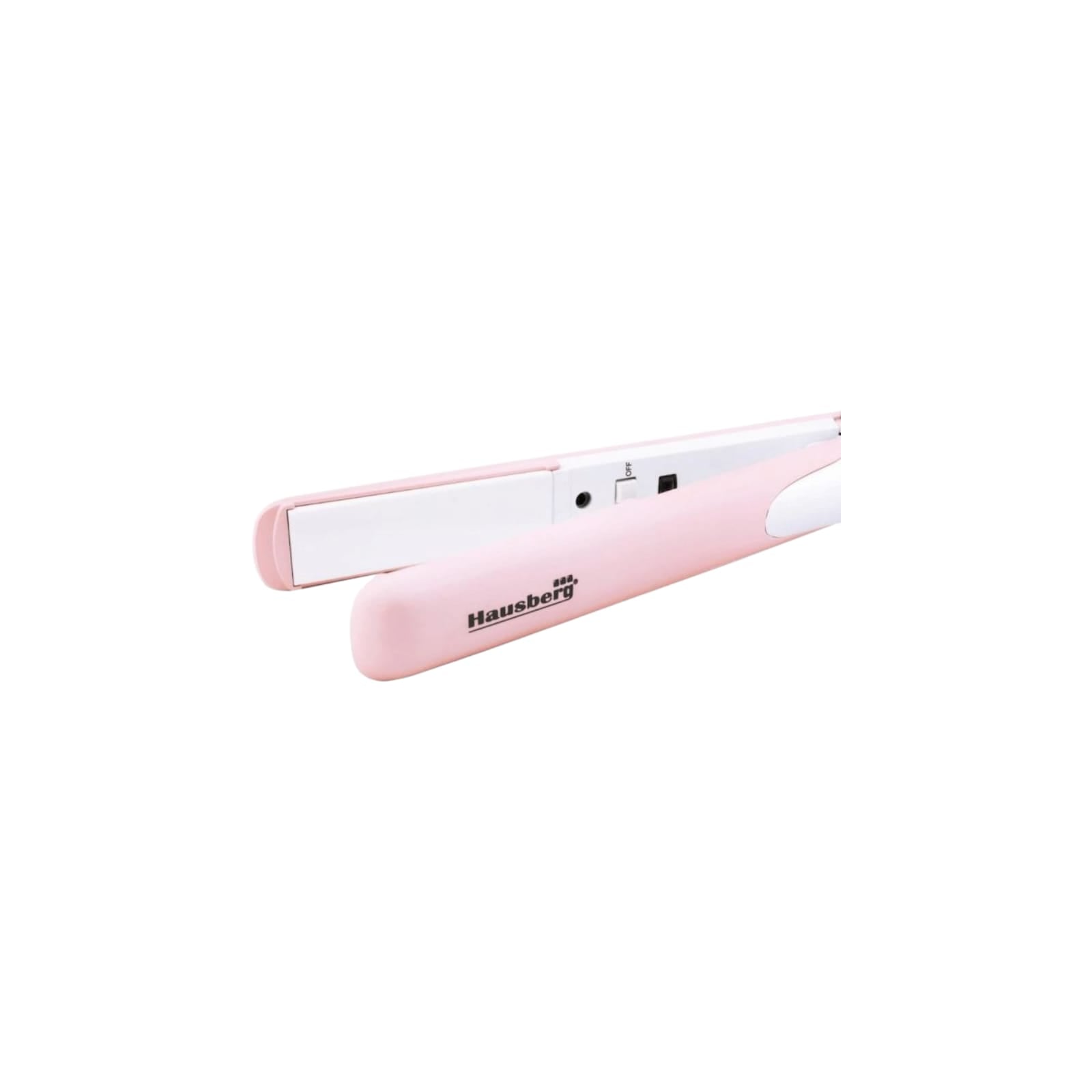 Placa de par 2 in 1 Hausberg HB32RZ, pentru ondulare si indreptare, ecran LCD, placi ceramice, temperatura maxima 30 grade, Roz