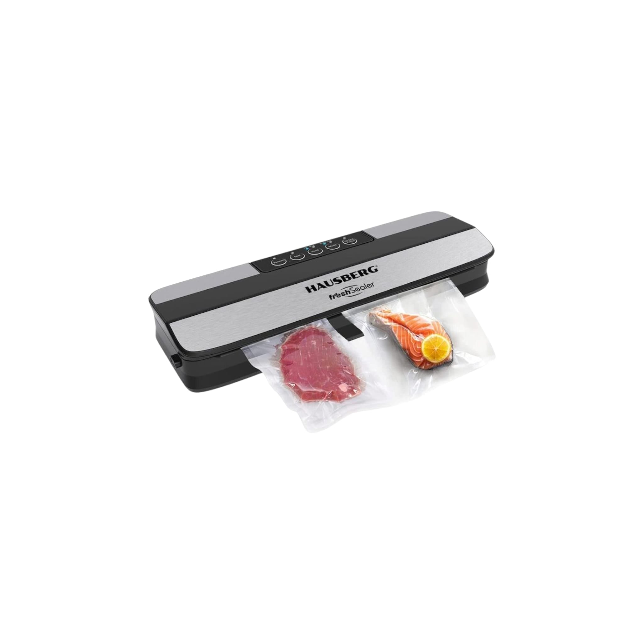 Aparat de vidat, HAUSBERG HB-2645NG, 120-150 W, 5 Butoane, Capacitate 3.5-4 L/min, Cablu 1 m, 30 cm, Negru/Argintiu