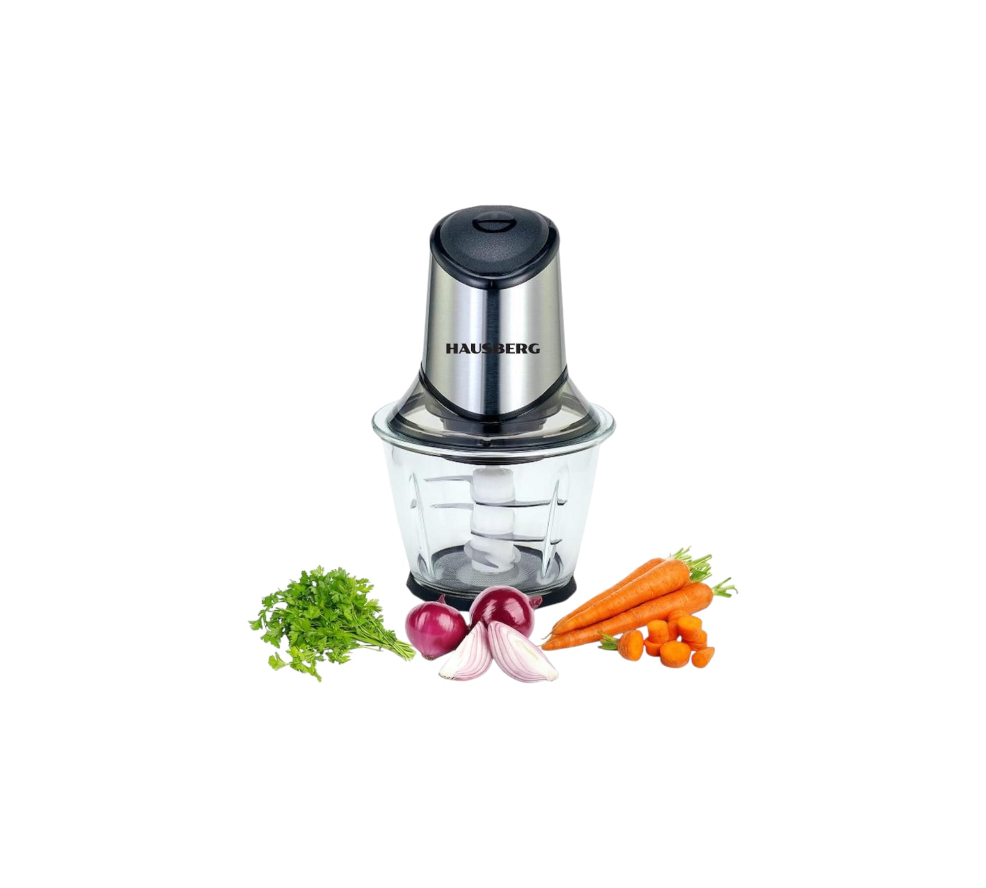 Tocator alimente Hausberg HB-4507IN, 1.2 litri, Turbo, 400-500 W, Inox