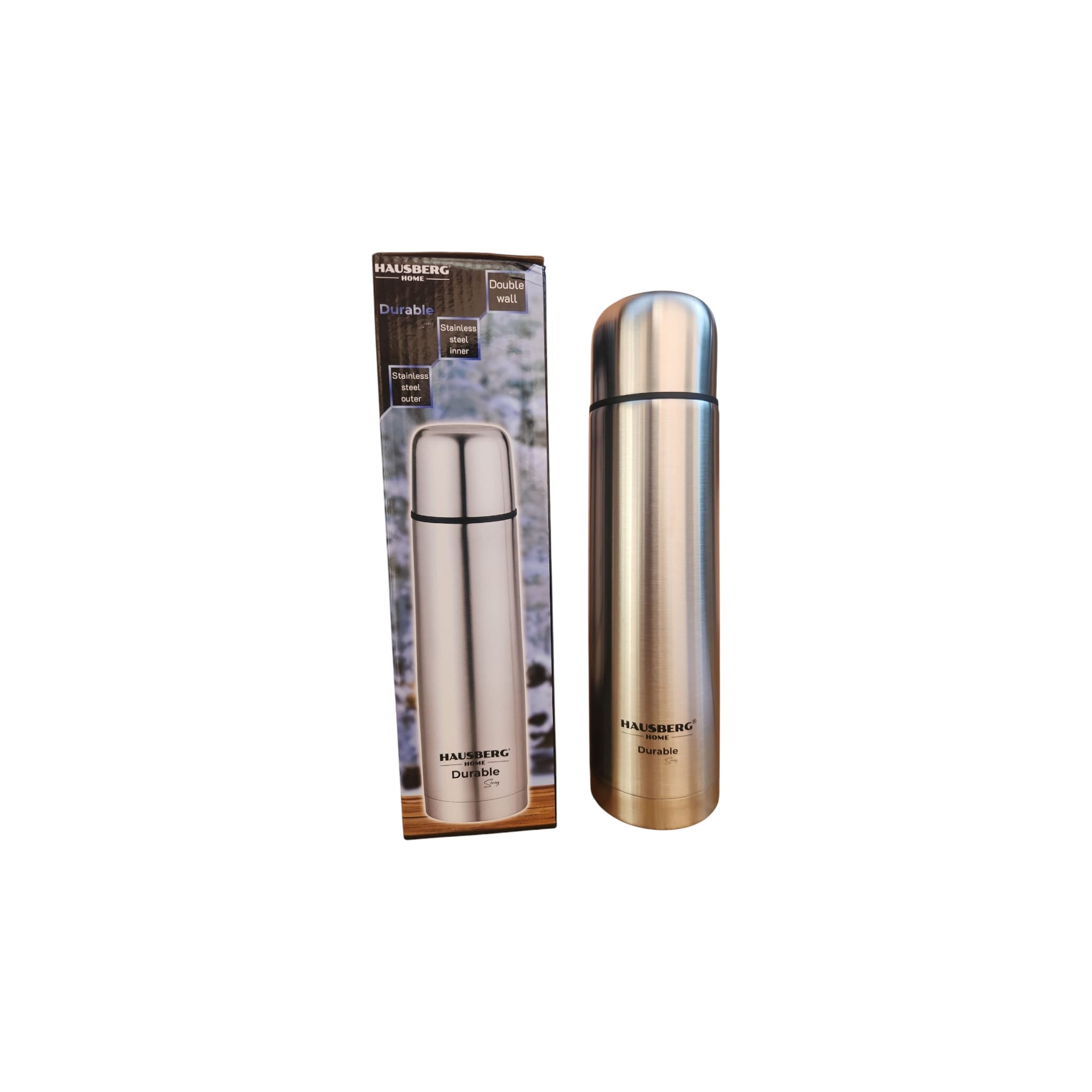 Termos Hausberg HB-H1457, capacitate 750 ml, Inox