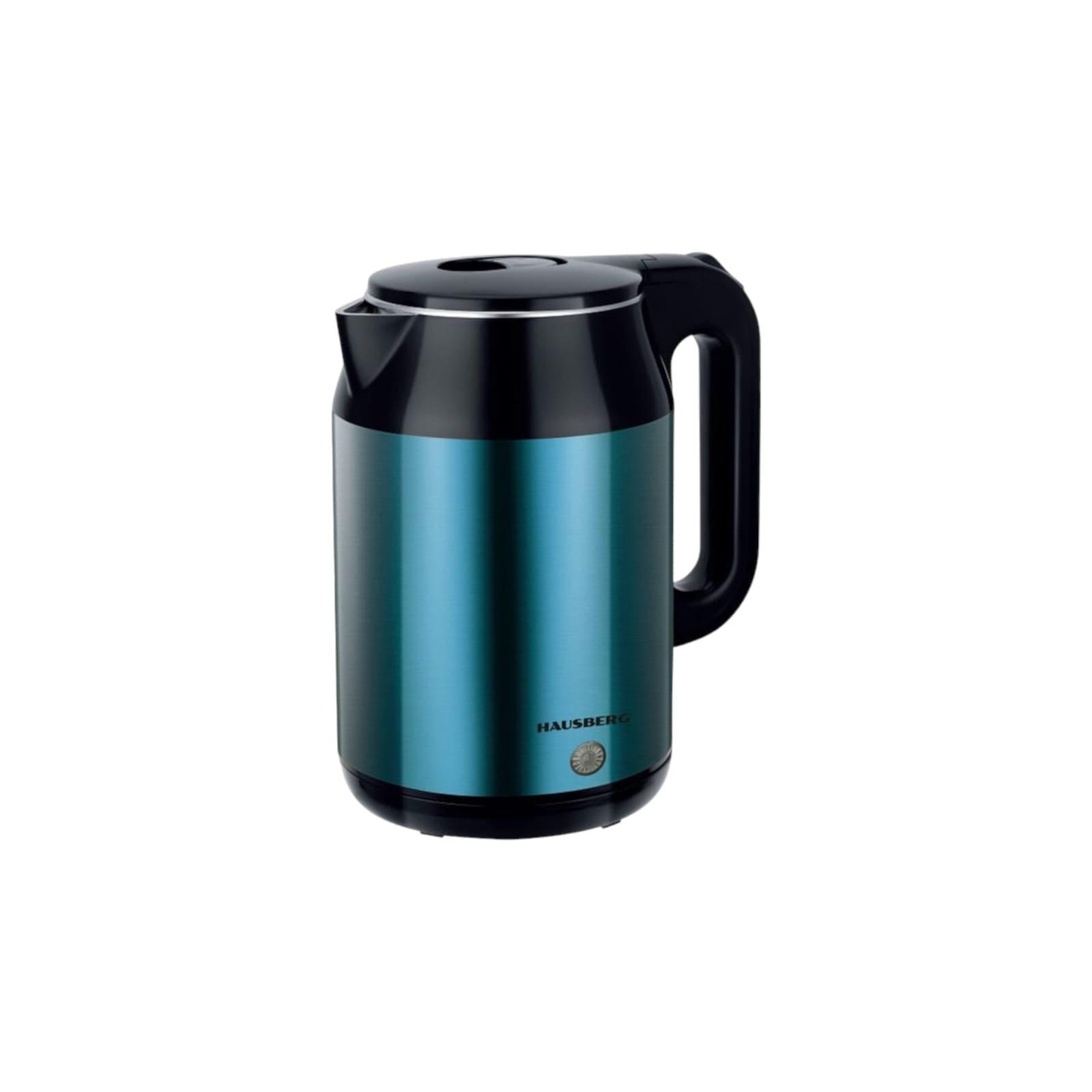 Cana electrica fierbator HAUSBERG HB-3623BL, 1800W, capacitate 2.2L, oprire automata, indicator luminous, Bleu-Negru