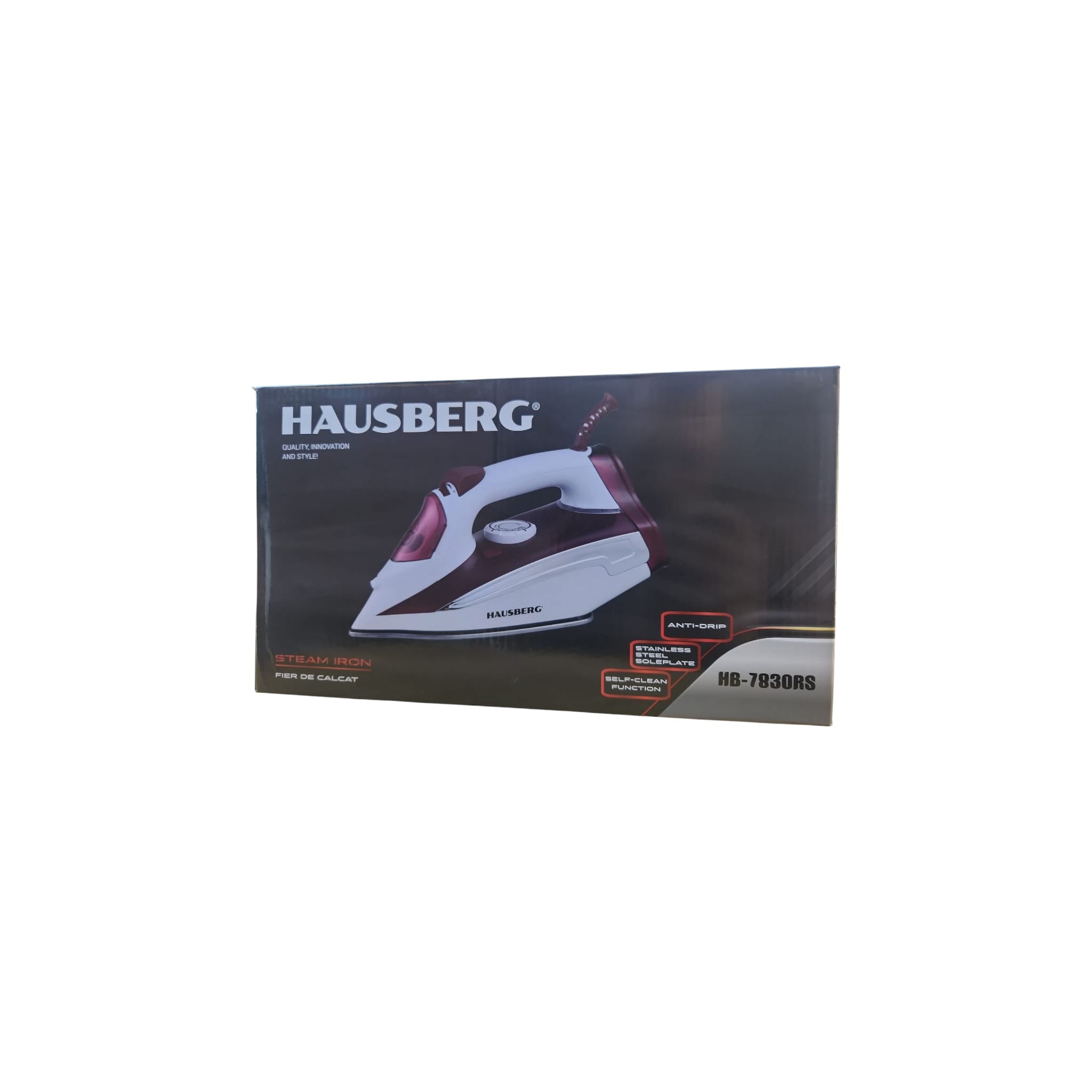 Hausberg HB – 7830RS, Fier de Călcat cu Aburi 2300W cu Talpă din Oțel Inoxidabil