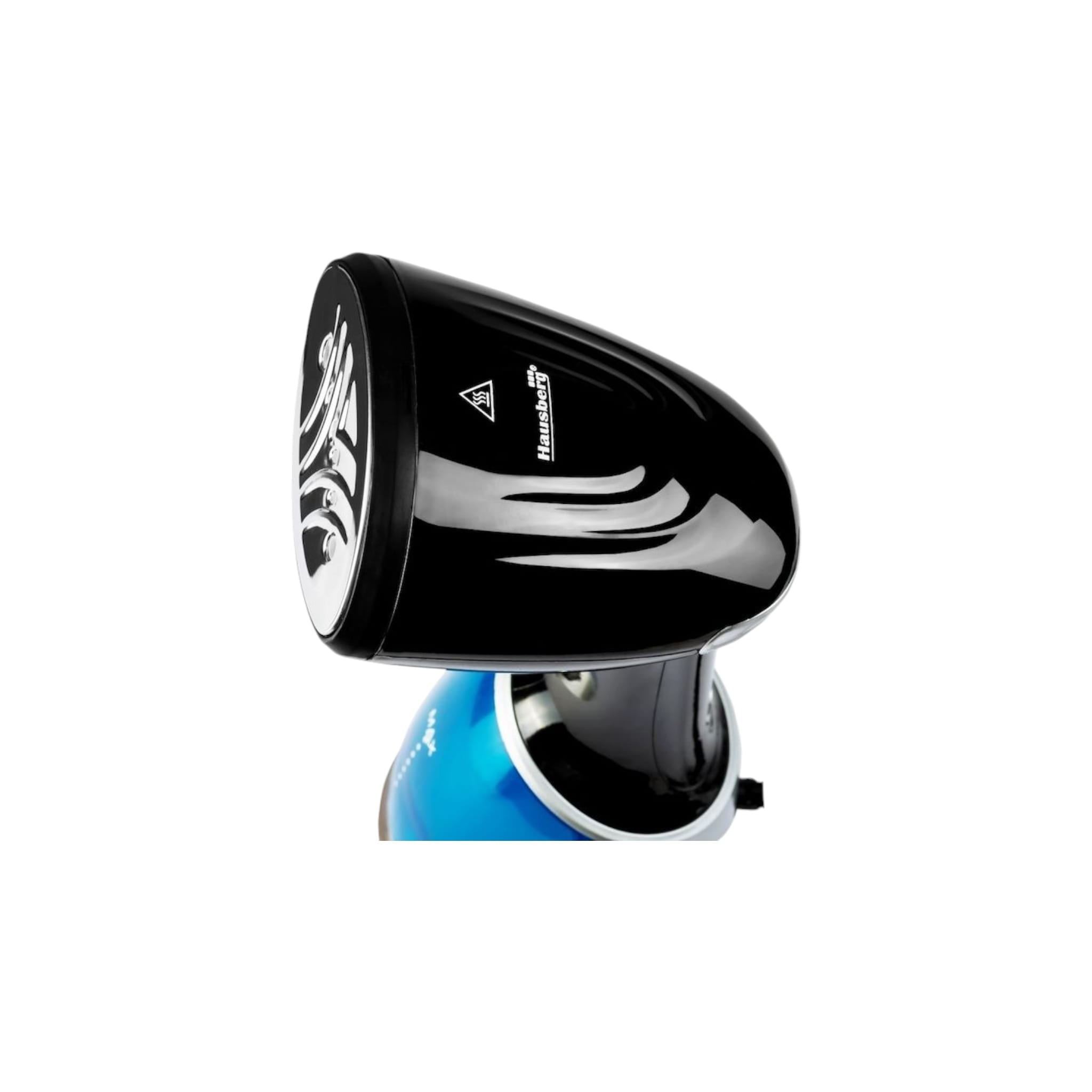 Fier de calcat vertical, Hausberg HB-7900NG, 1600W, rezervor detasabil 220 ml, Negru/Albastru